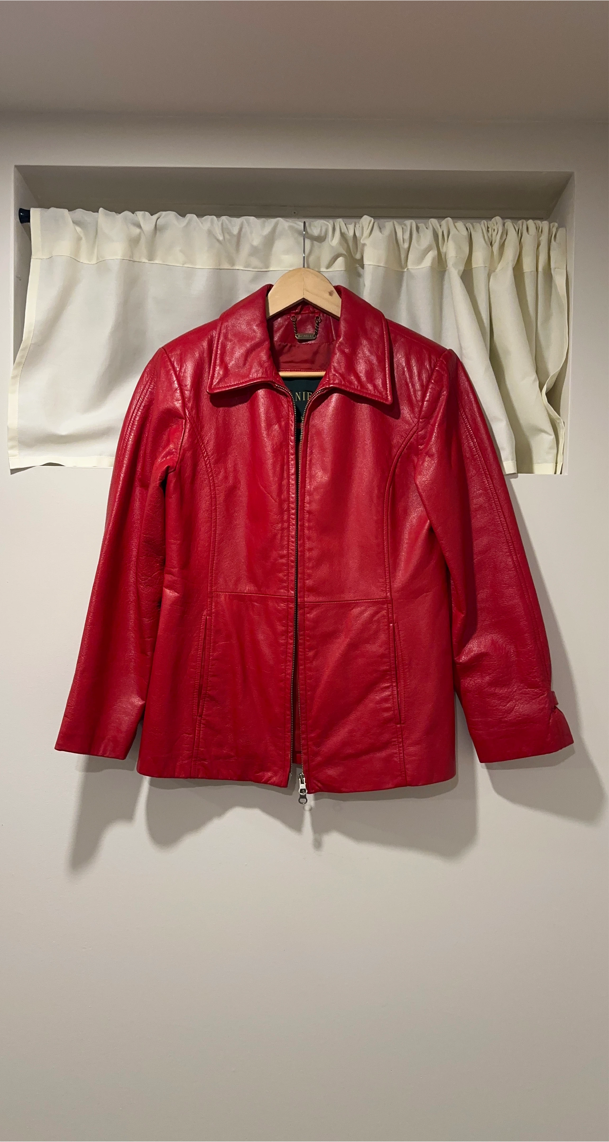Vintage Danier Canada Red Leather Jacket (Size 4-6) image indicator(1)
