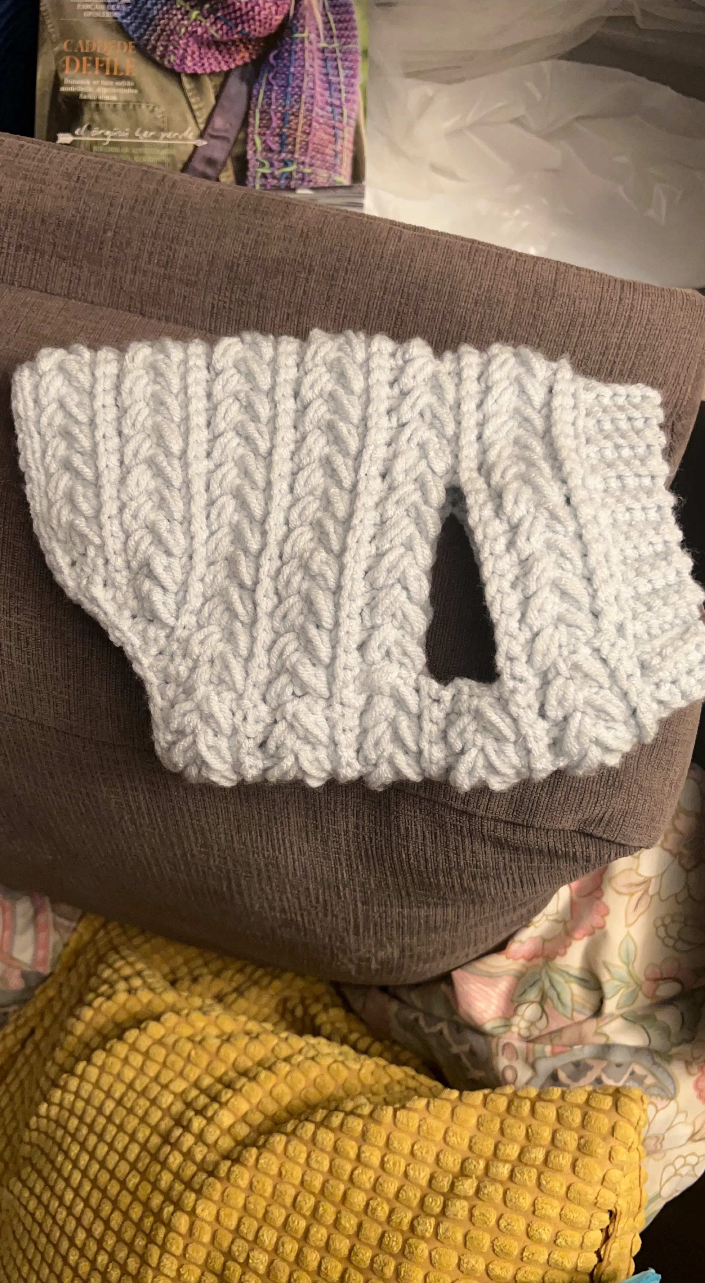 Crochet Dog Sweater - Light Blue