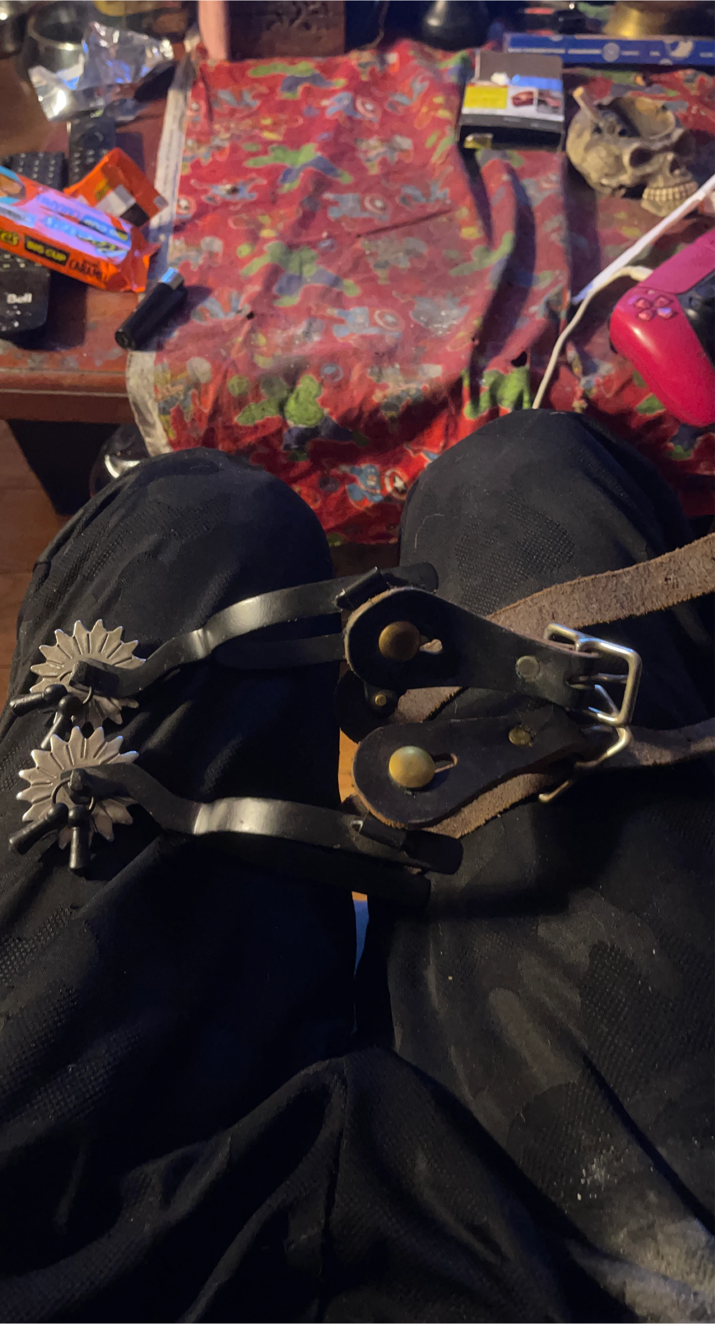 Western Spurs with Leather Straps