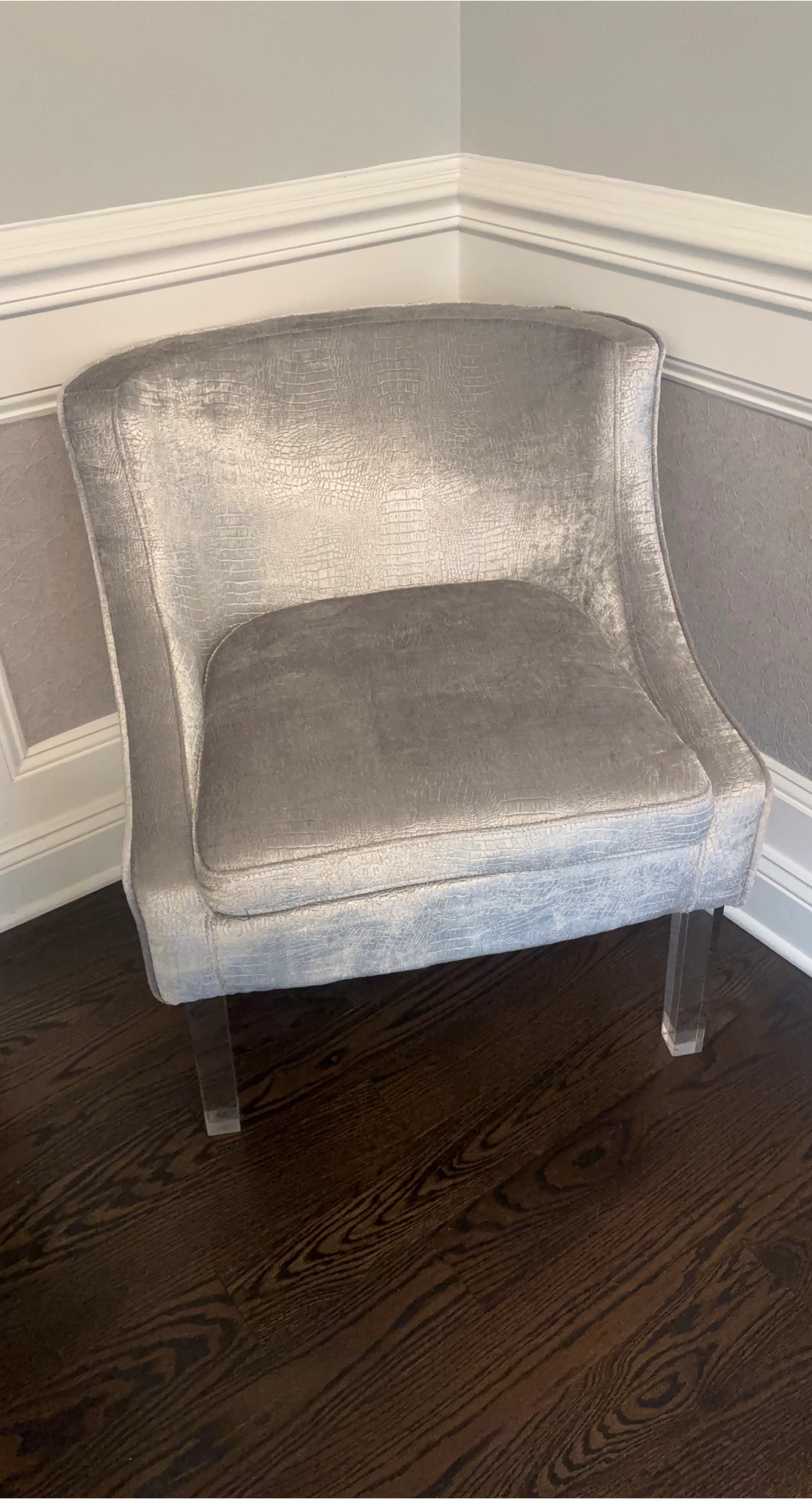 Silver Accent Chair