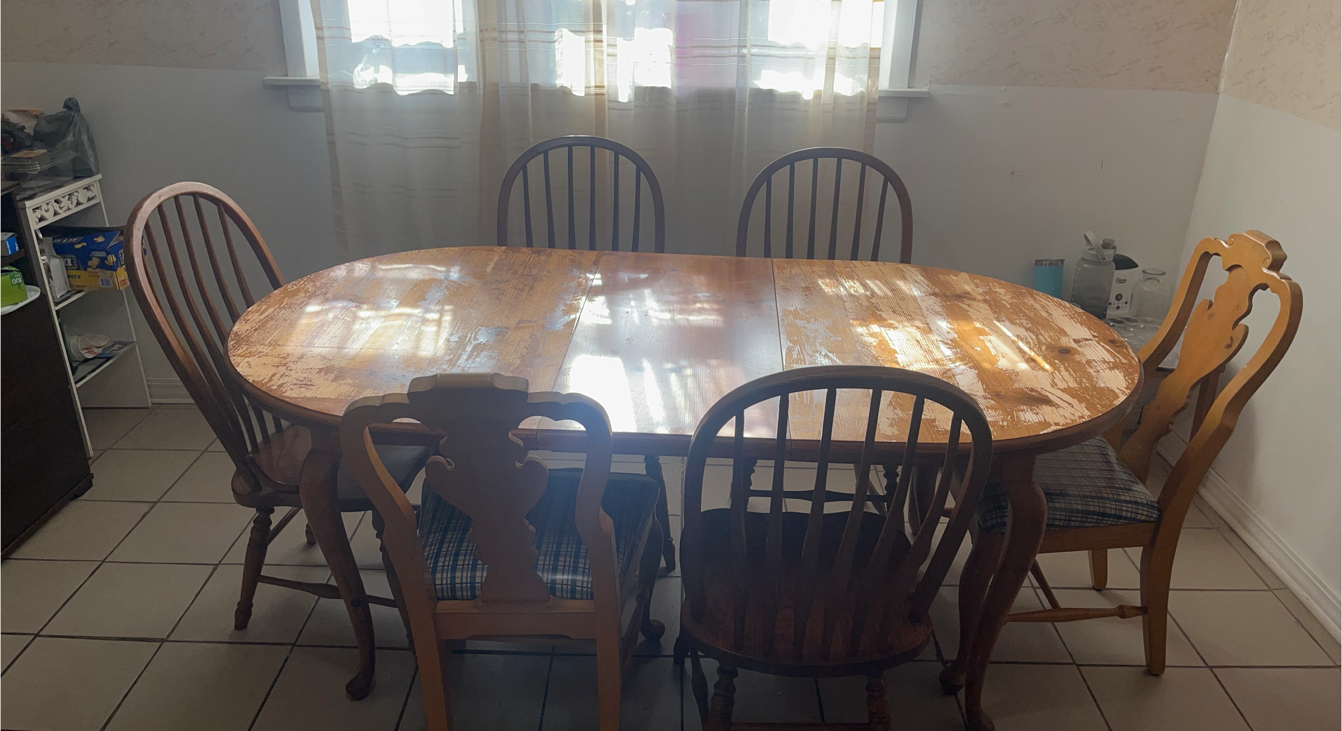 Used Wooden Dining Table with 6 Chairs image indicator(1)
