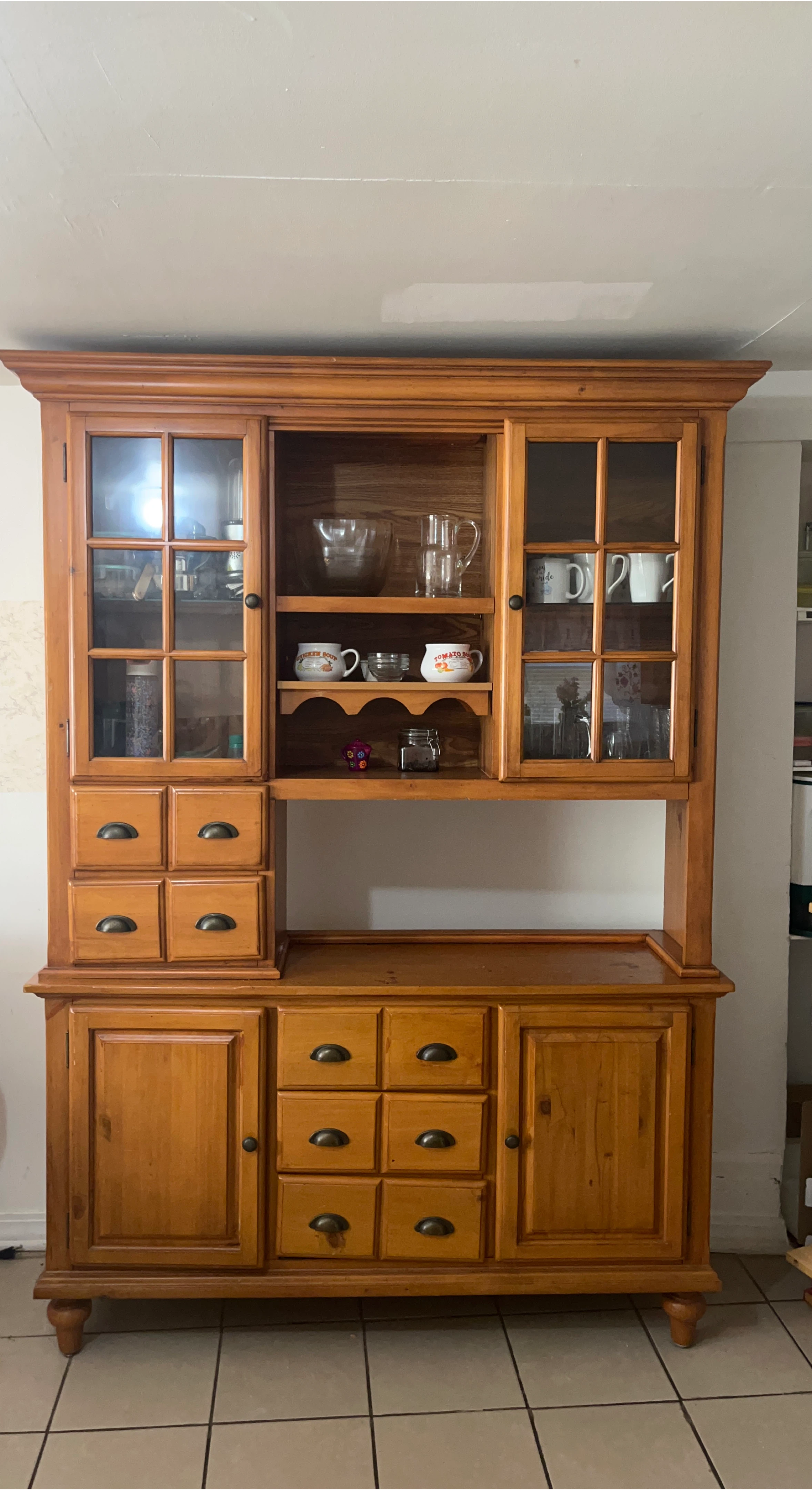 Wooden Hutch Cabinet