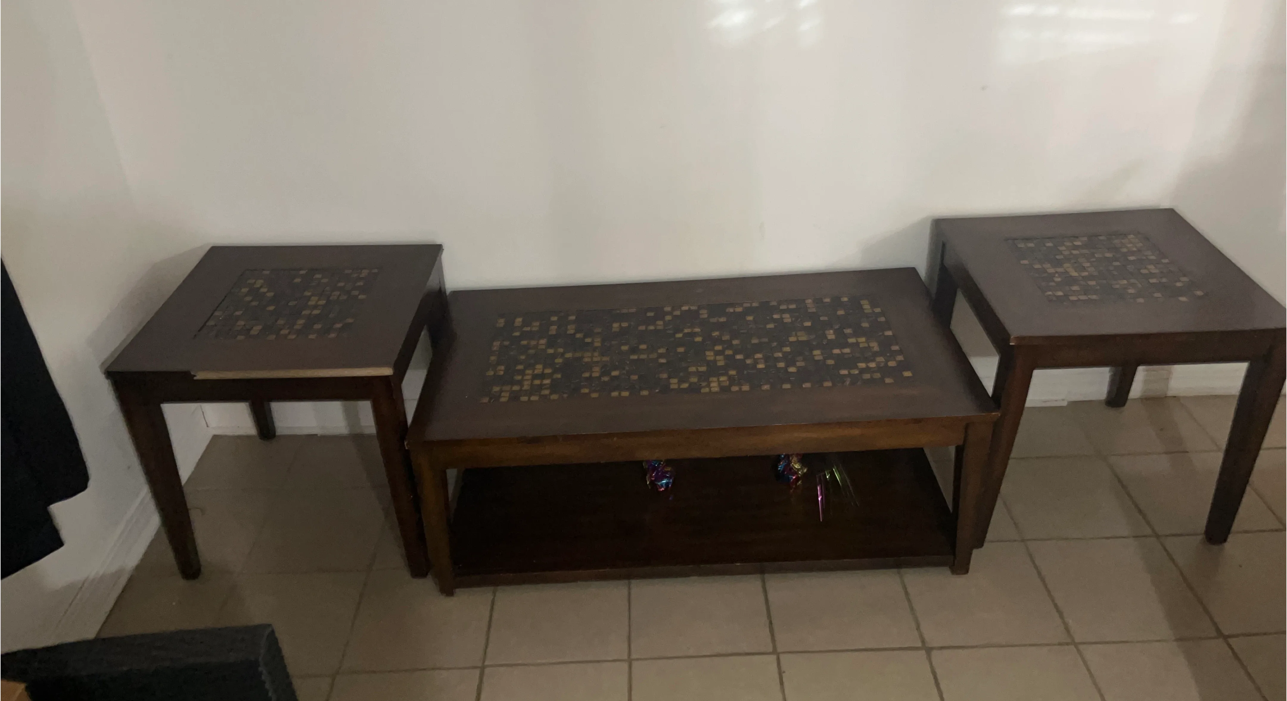 set of 3 living room side tables