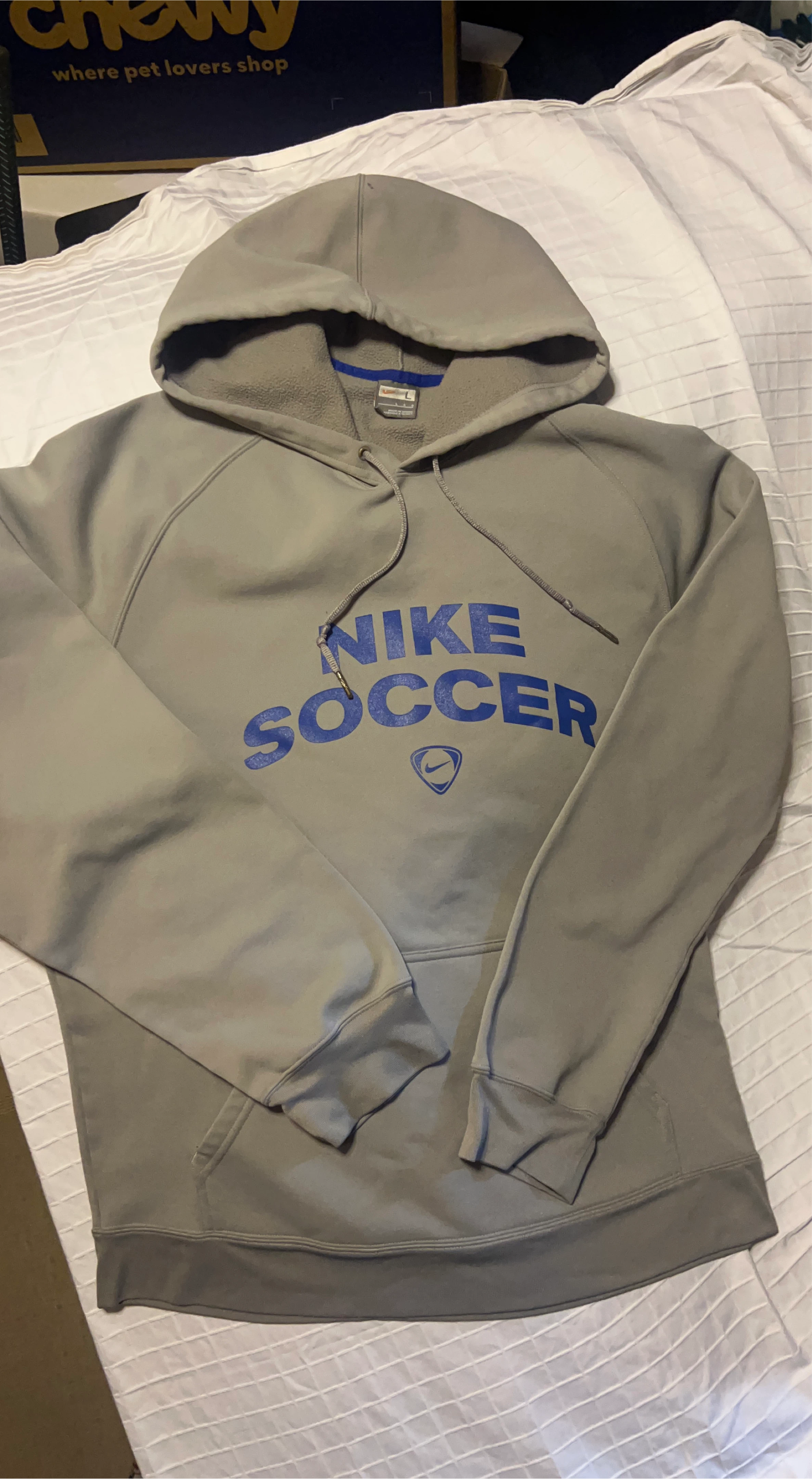 Nike Soccer Gray Hoodie - Size L image indicator(1)