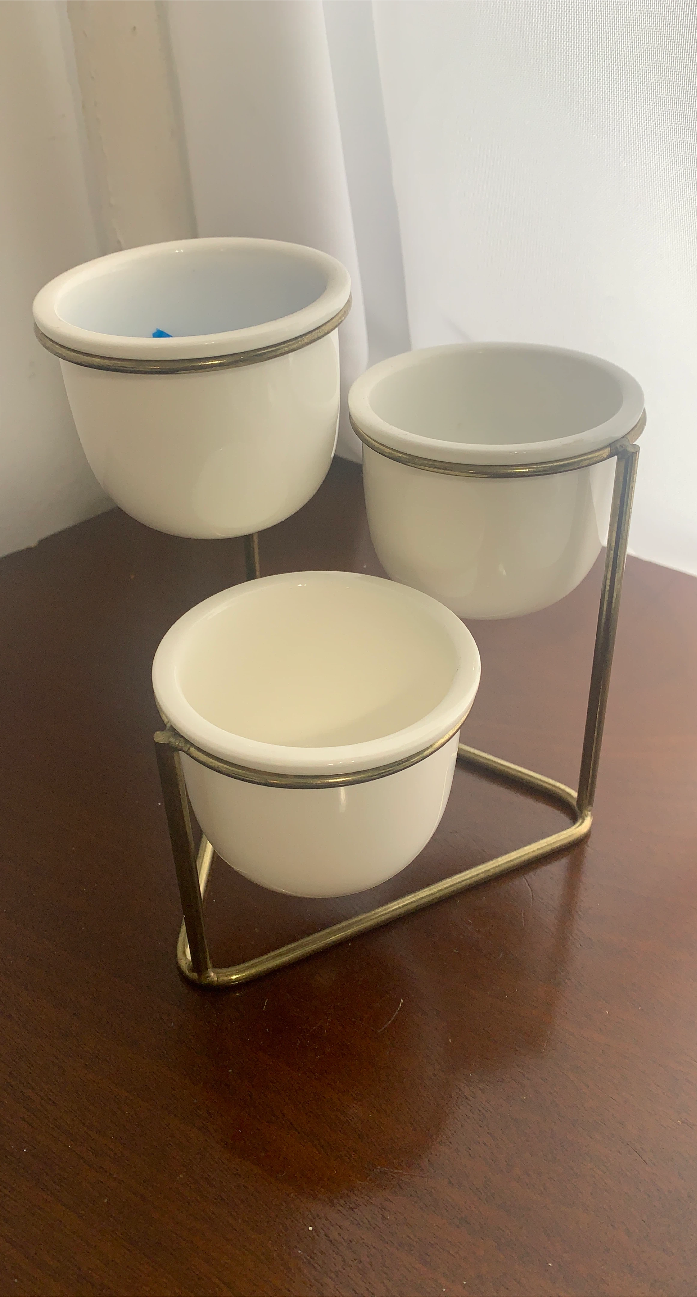 White Ceramic Hanging Planter Stand