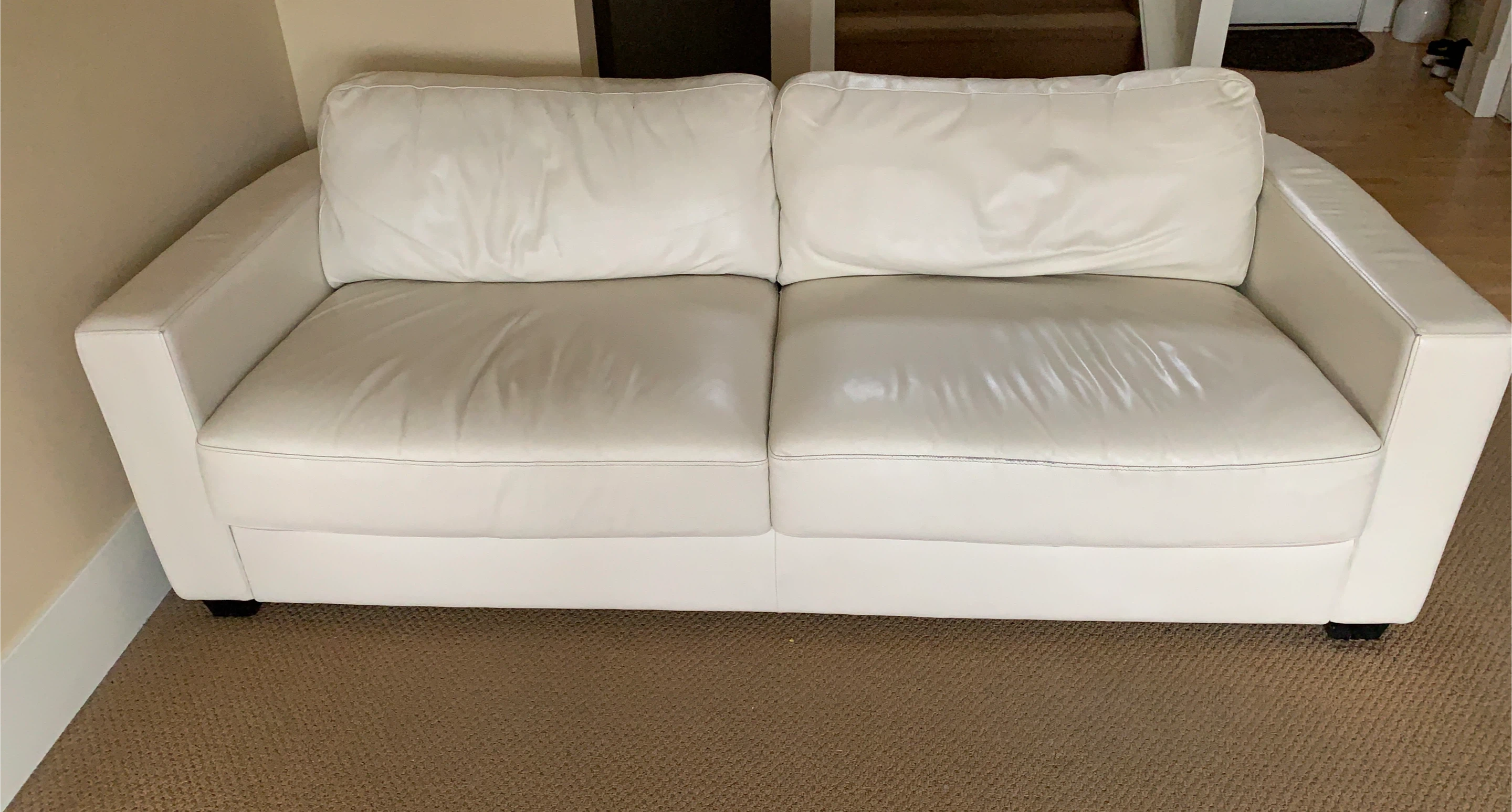White Two-Seater Sofa