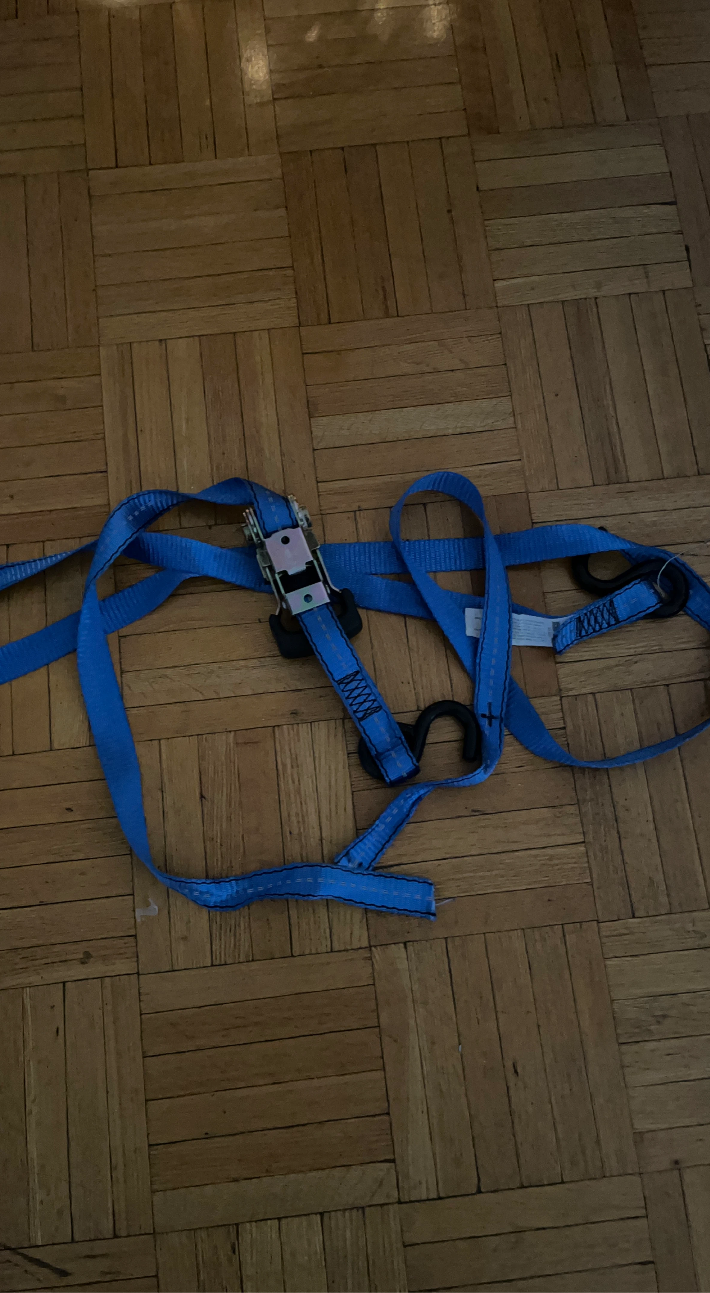 Blue Ratchet Tie Down Strap