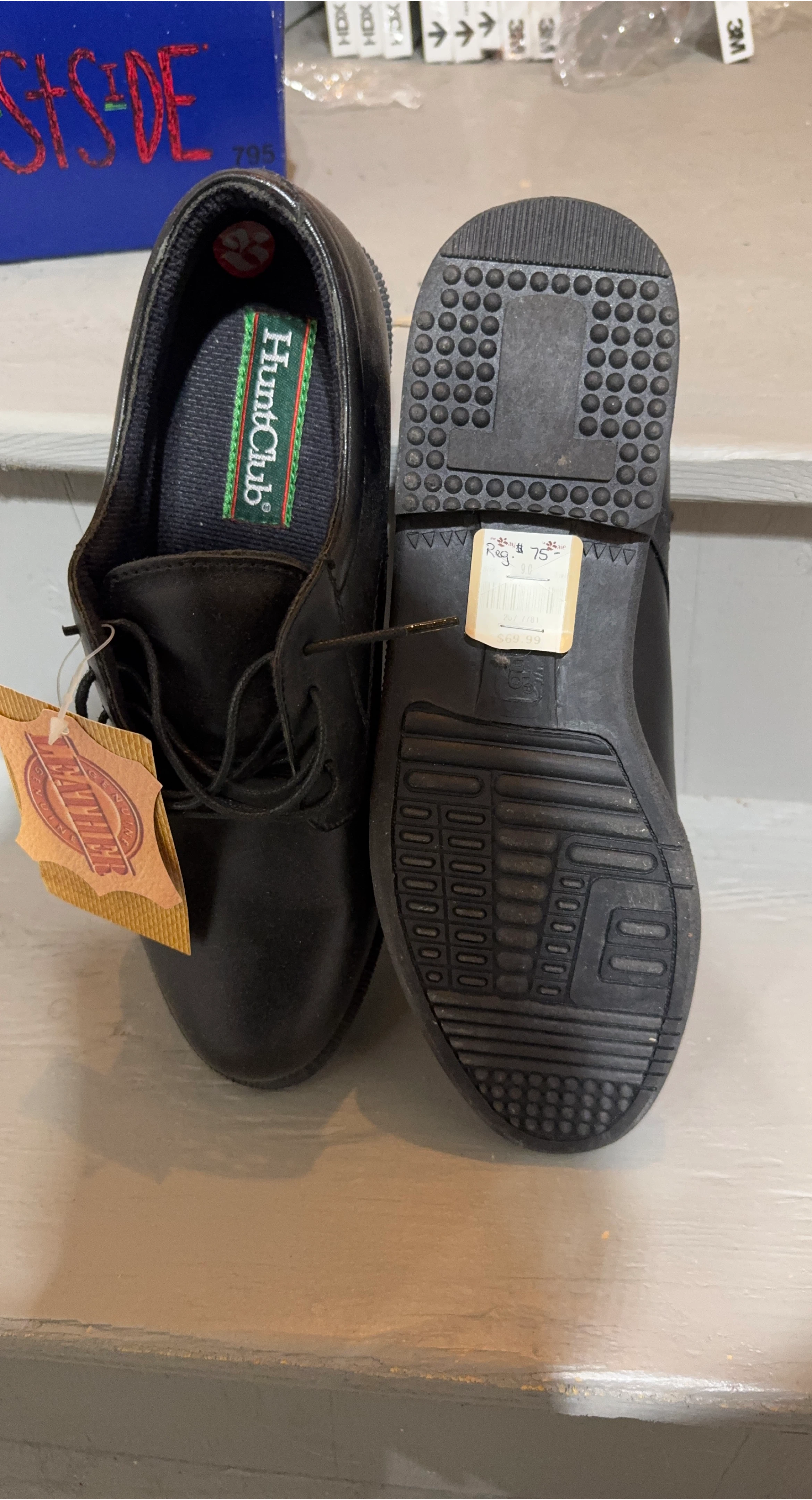 HuntClub Black Leather Shoes - Size 8.5