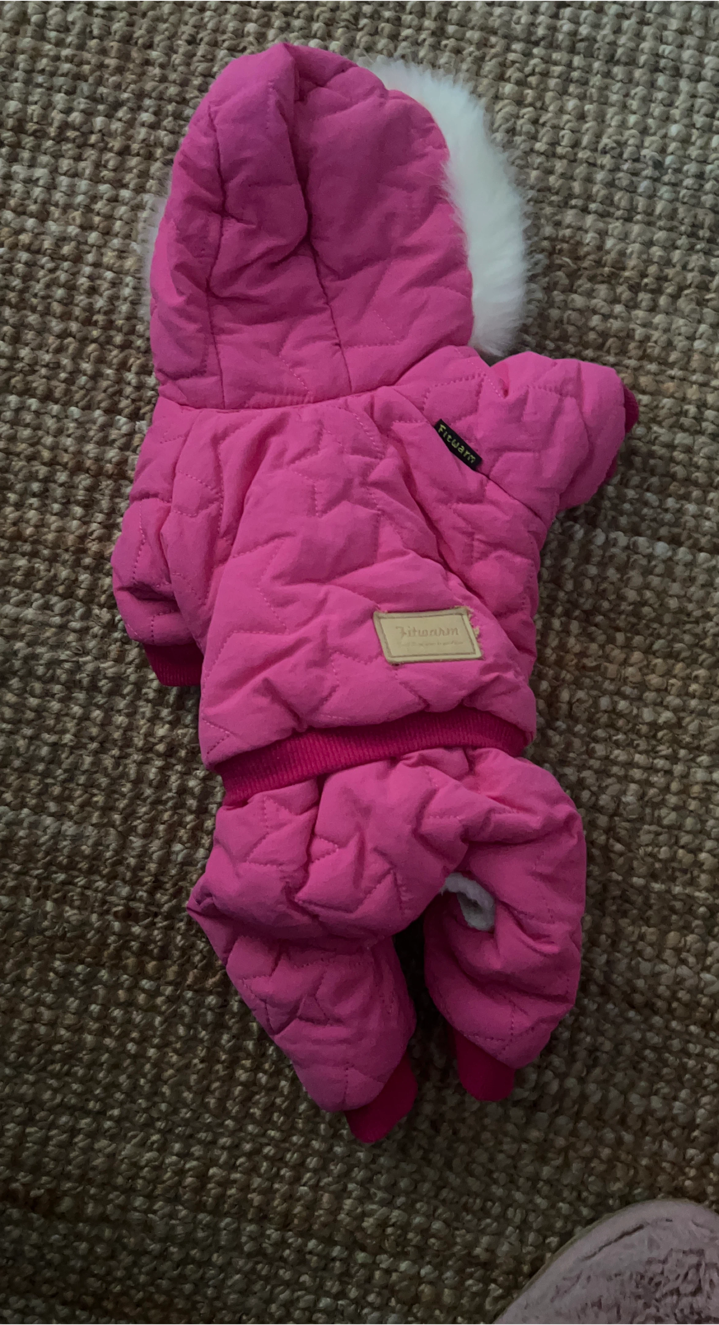 Pink Dog Padded Winter Jumpsuit image indicator(1)