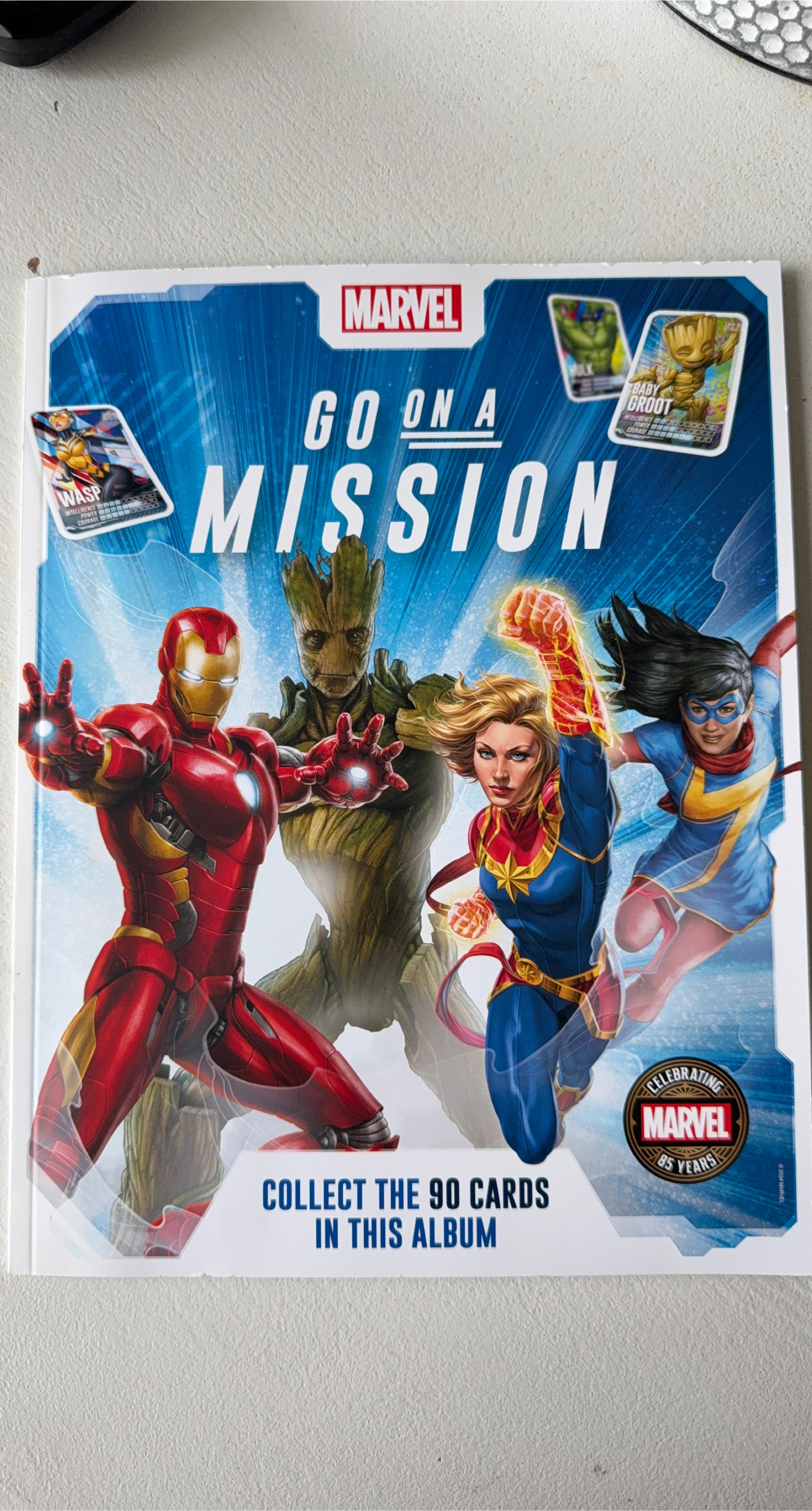 Brand New Complete Marvel Go On A Mission Card Album