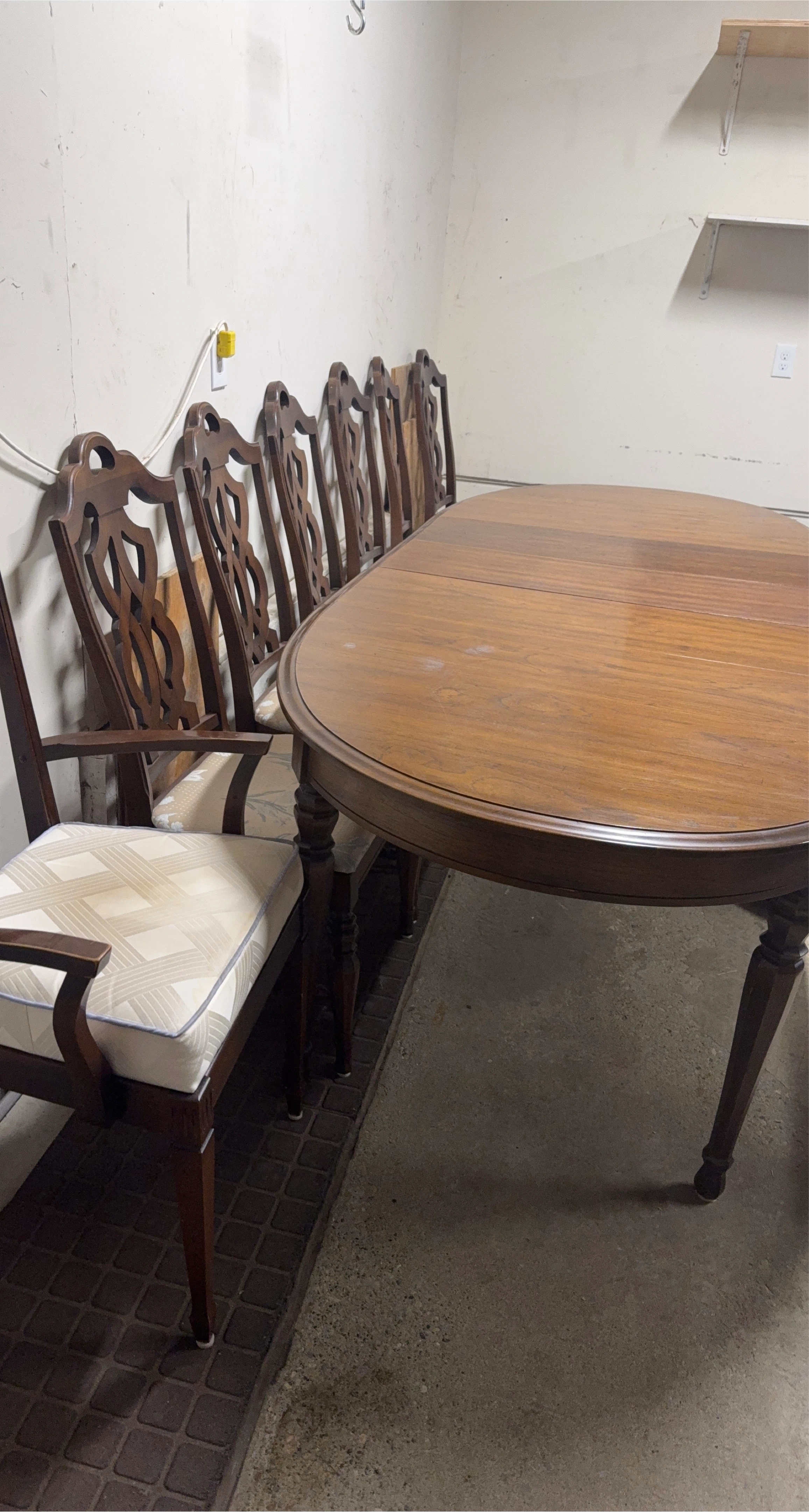 Wooden Dining Table and 6 Chairs Set