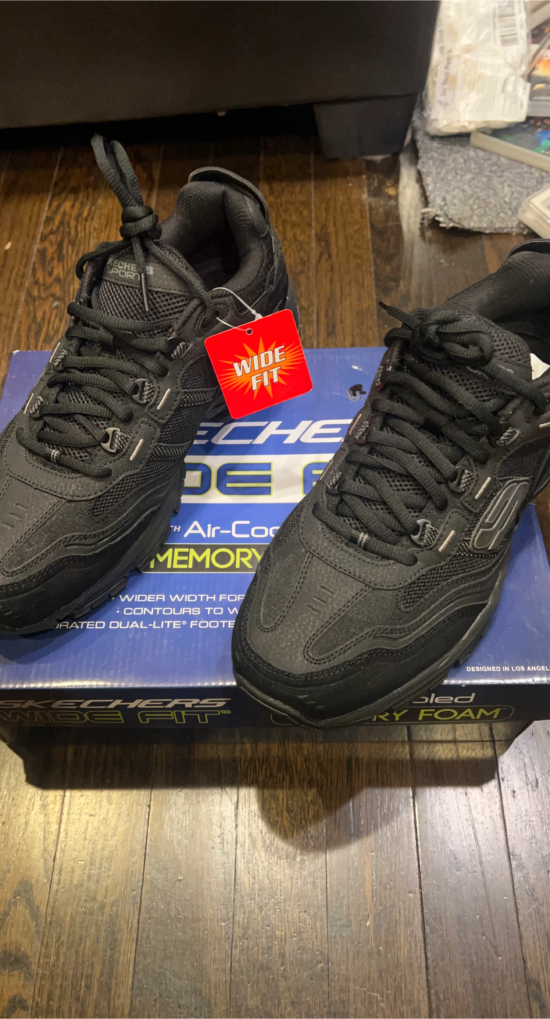 Skechers Wide Fit Air-Cooled Memory Foam Shoes