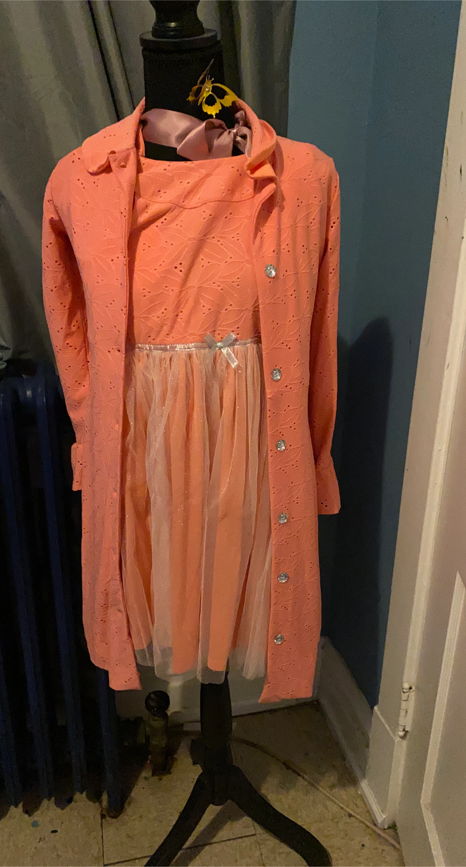 Girl's Dress with Matching Coat - Size 6