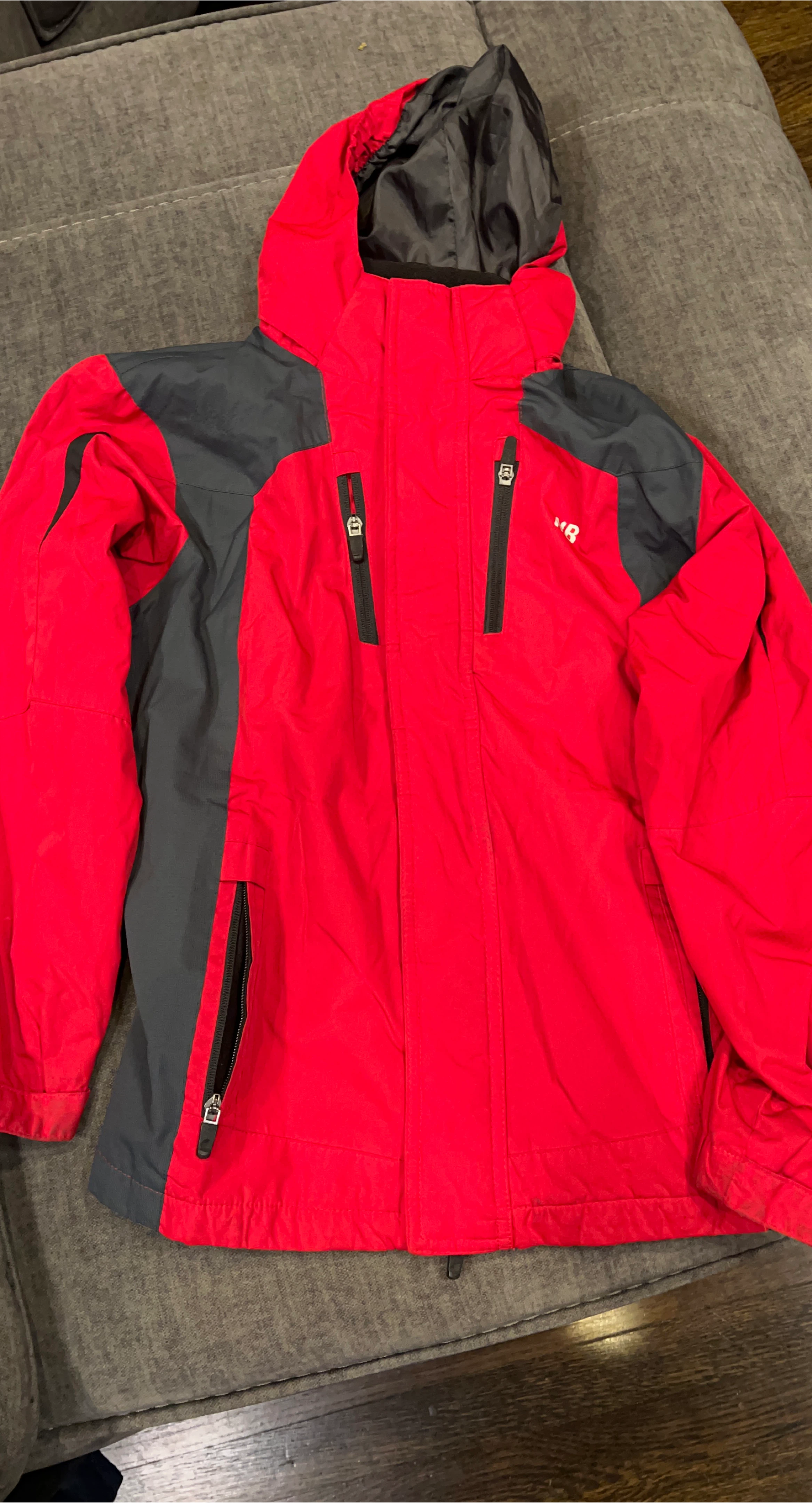 Red & Gray Winter Jacket