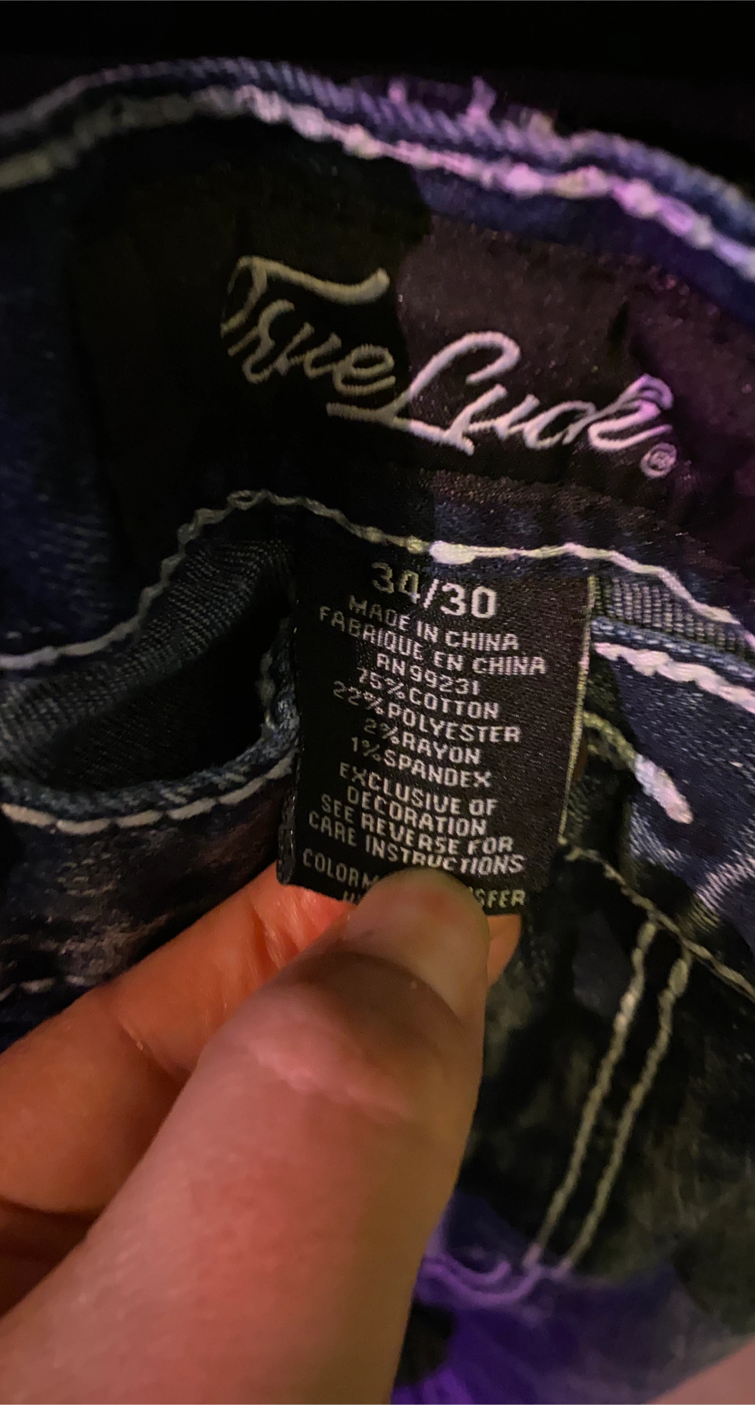 True Luck Jeans Size 34/30