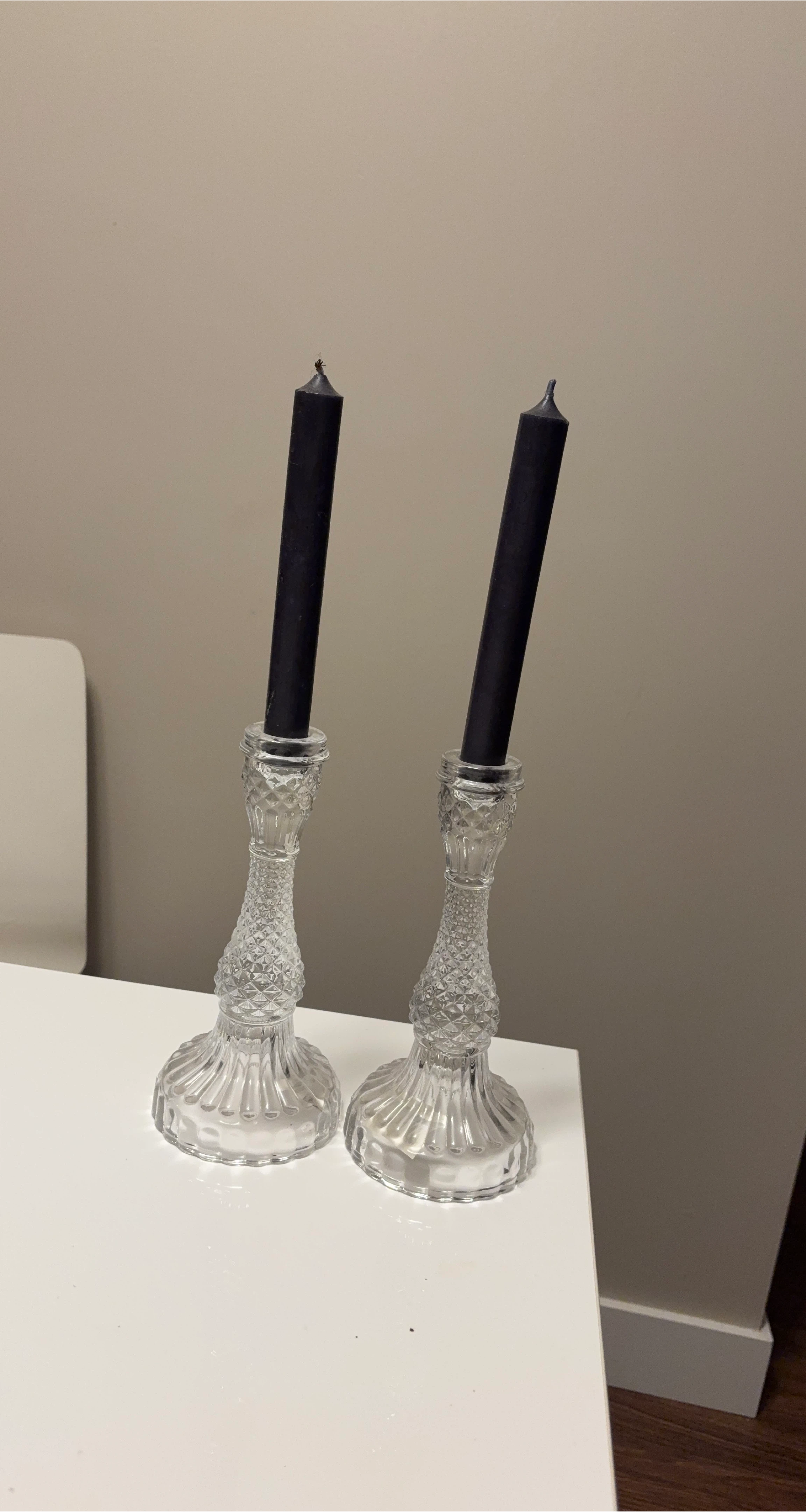 Crystal Candlestick Holders (Set of 2)