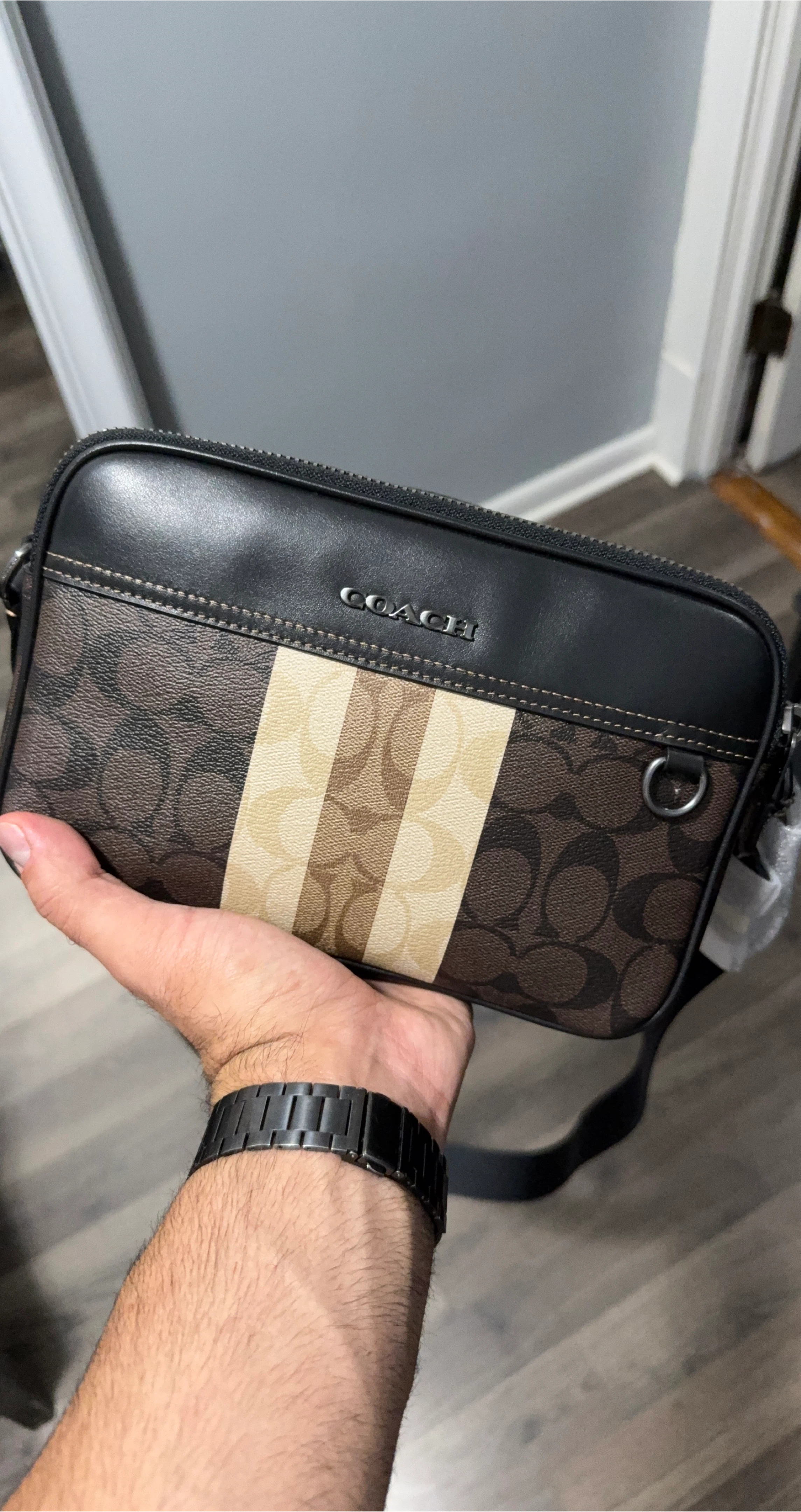 Coach Dempsey Camera Bag - Brown/Black