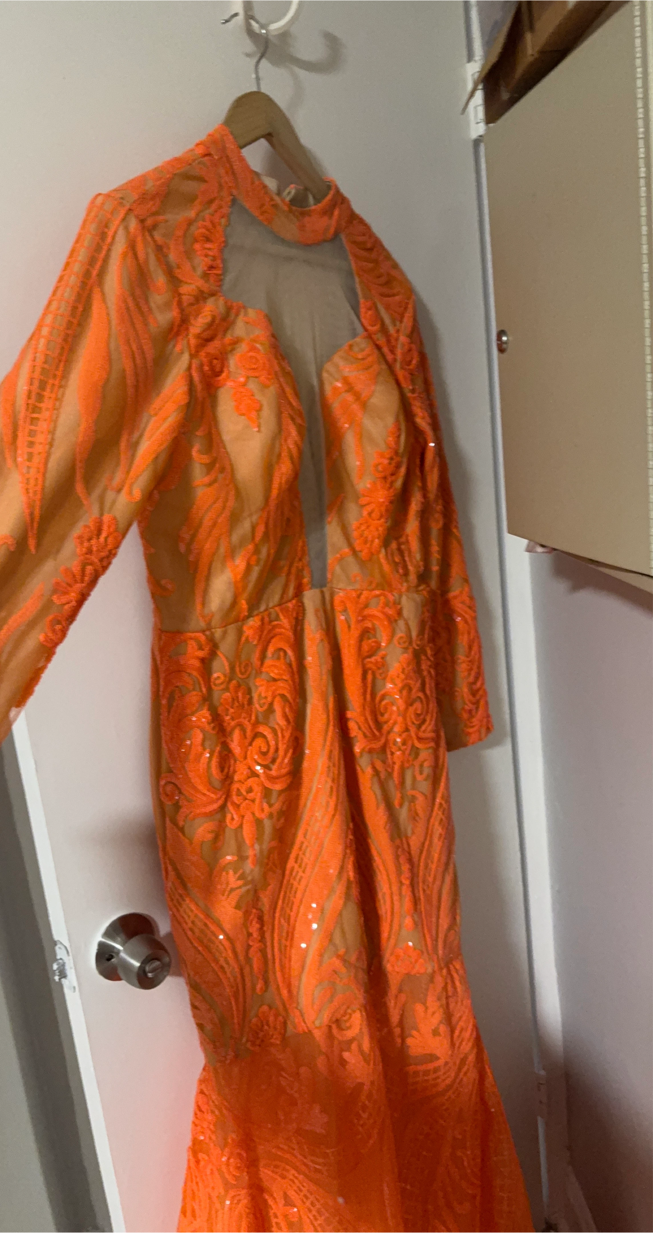 Orange Embellished Dress