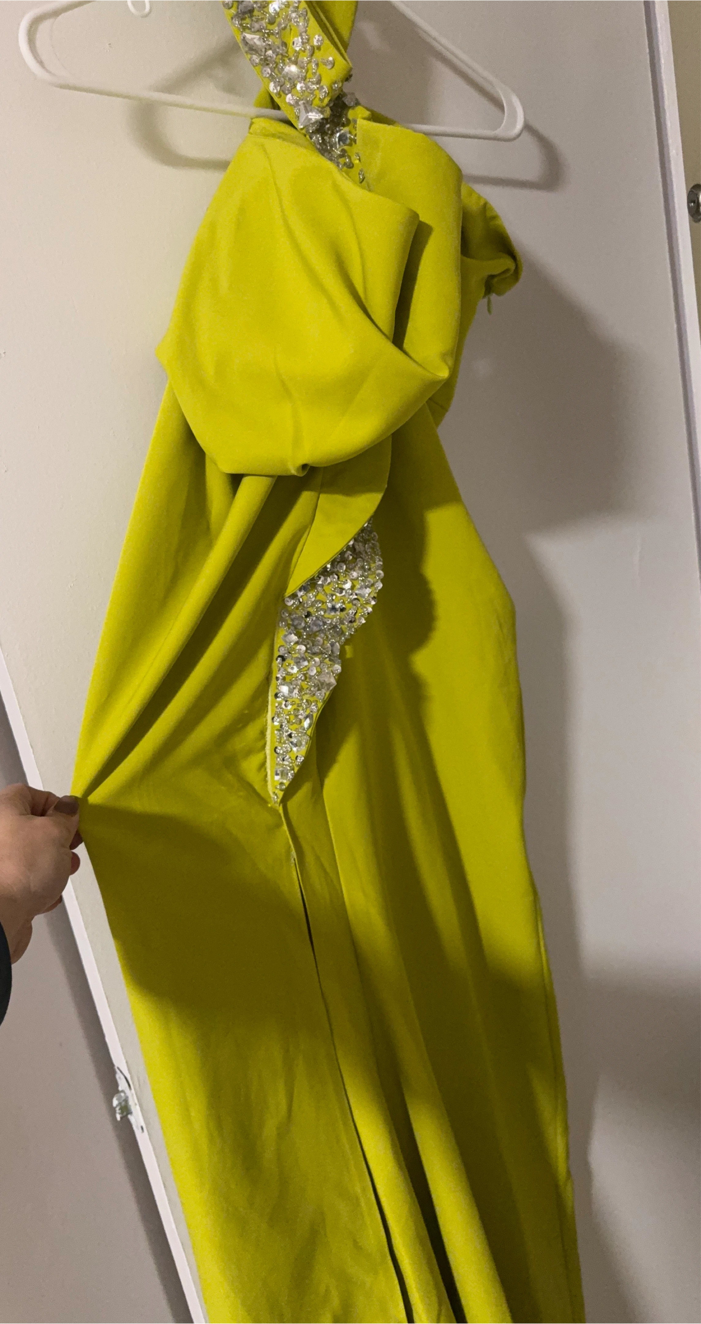 Yellow Dress with Rhinestone Detail