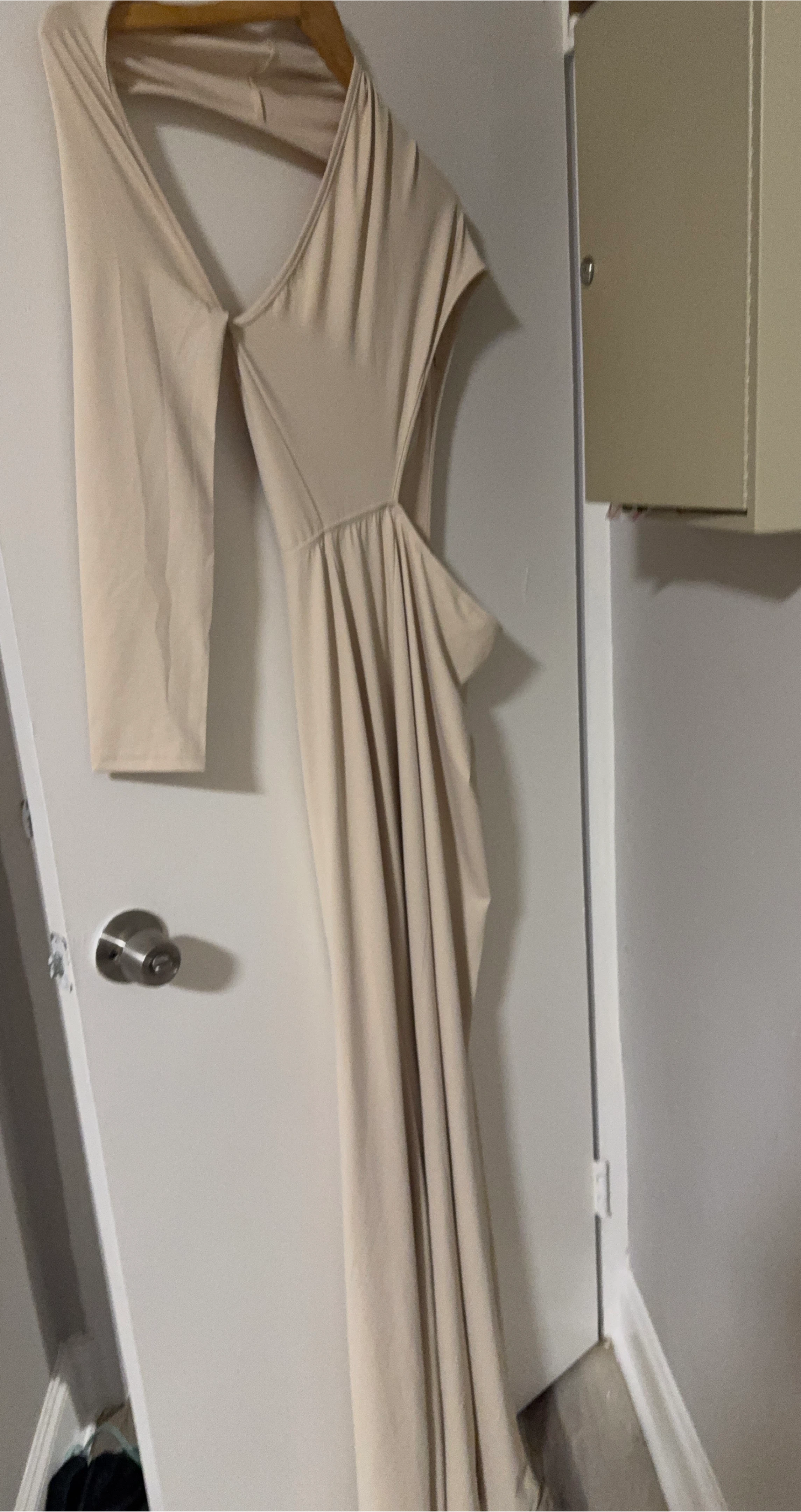 Naked Wardrobe Cut It Out Maxi Dress - Beige