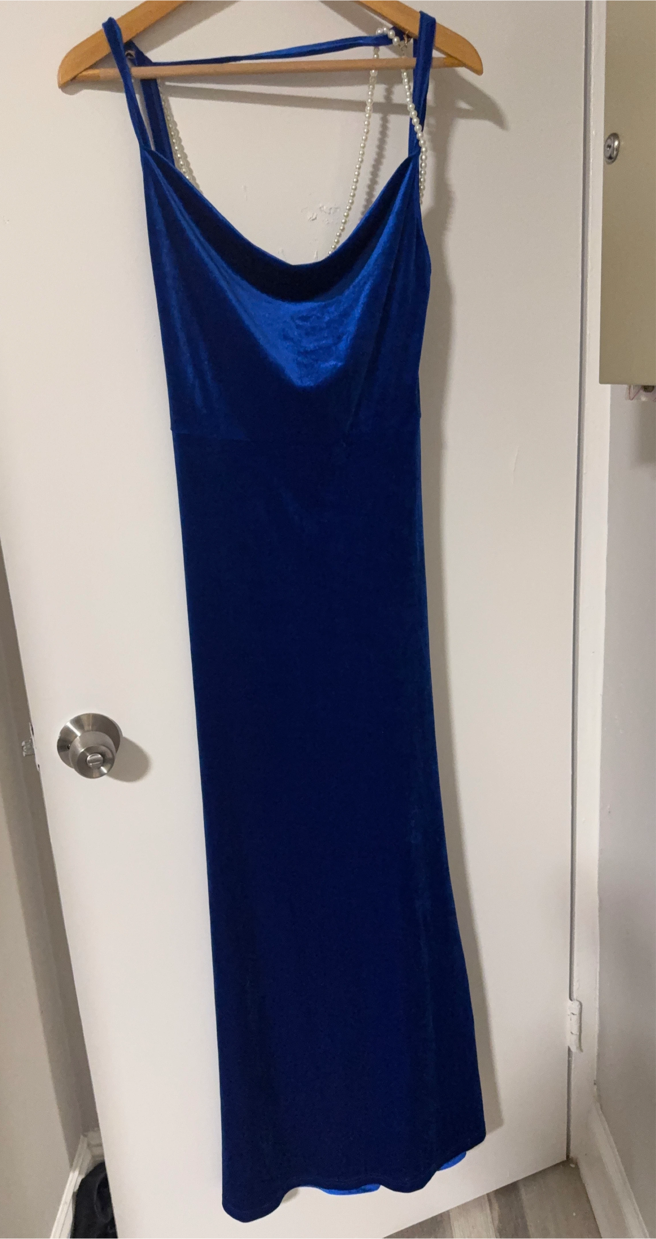 Blue Velvet Dress