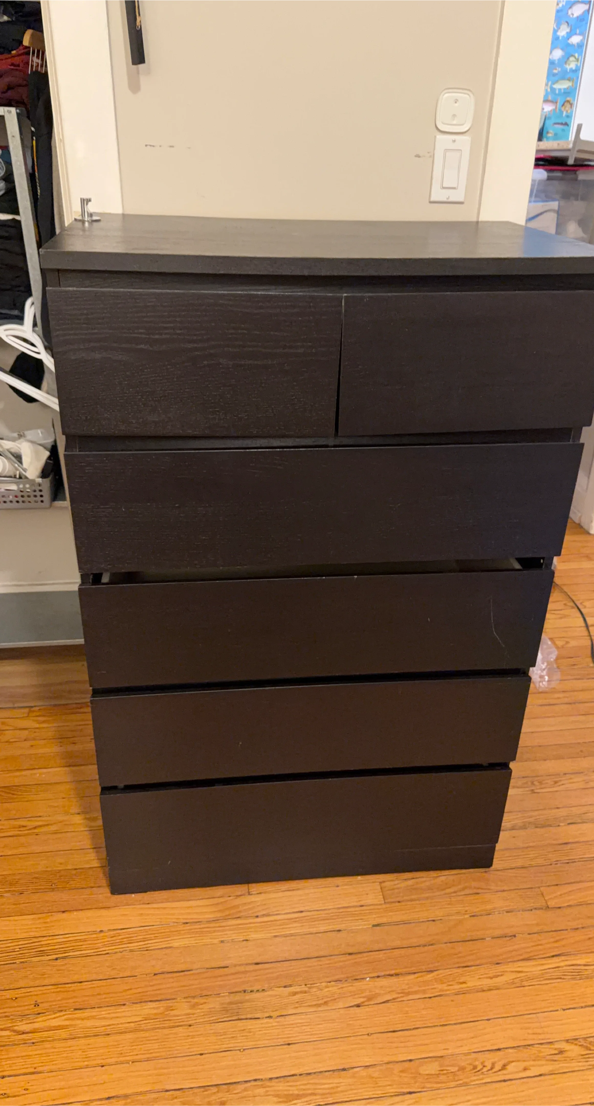 IKEA Hemnes Black-Brown 6-Drawer Dresser