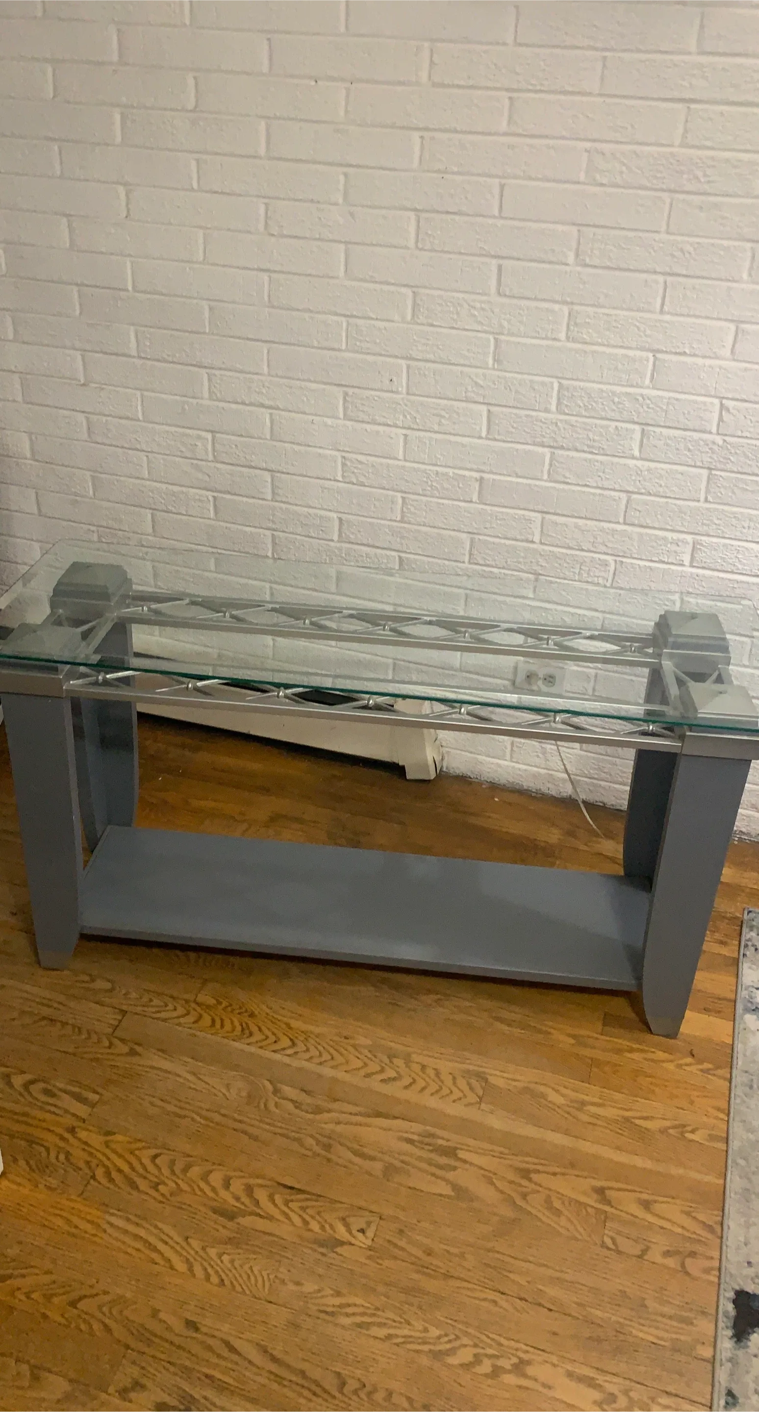 Glass Top Coffee Table - Gray
