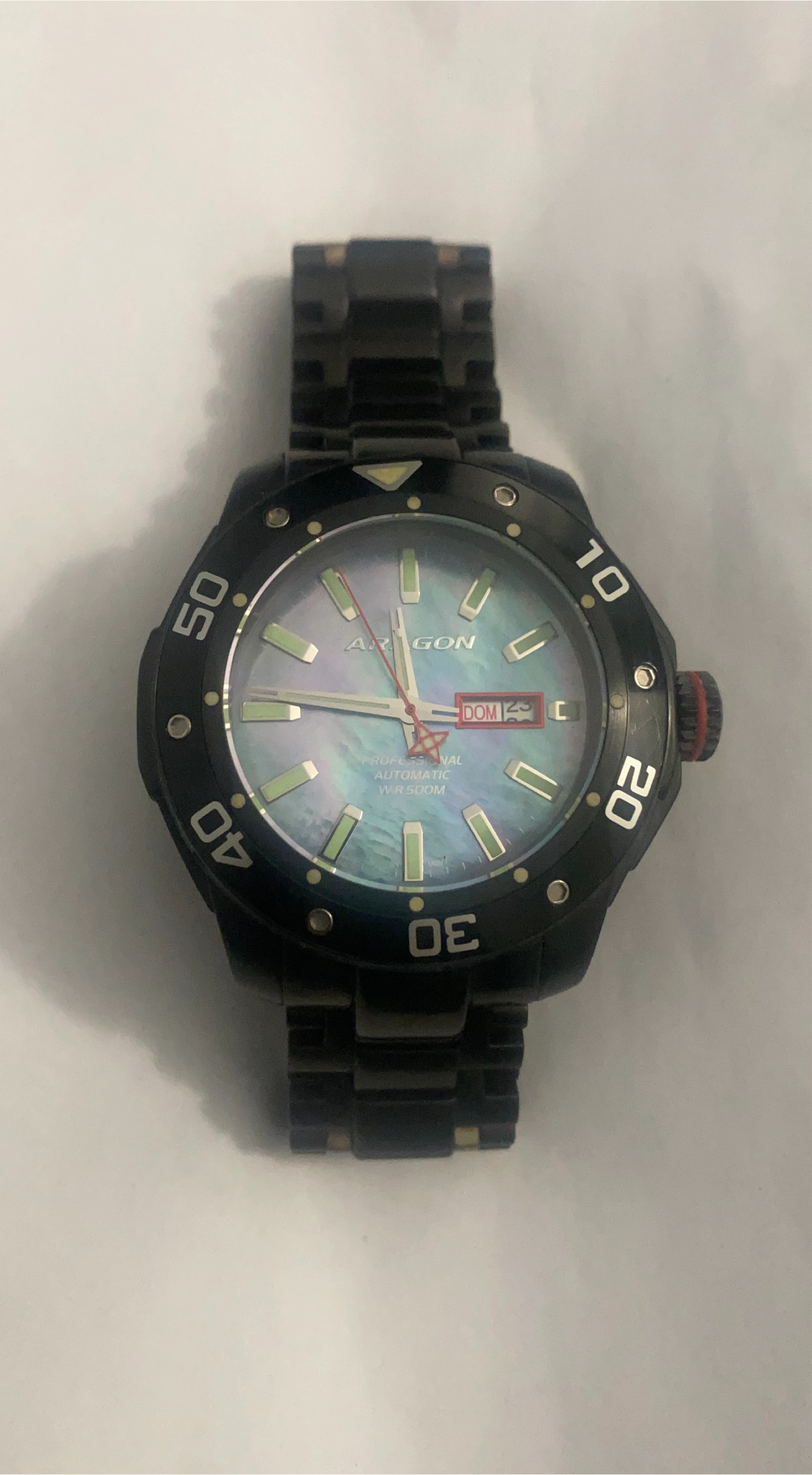 ARAGON Professional Automatic Dive Watch WR 500M
