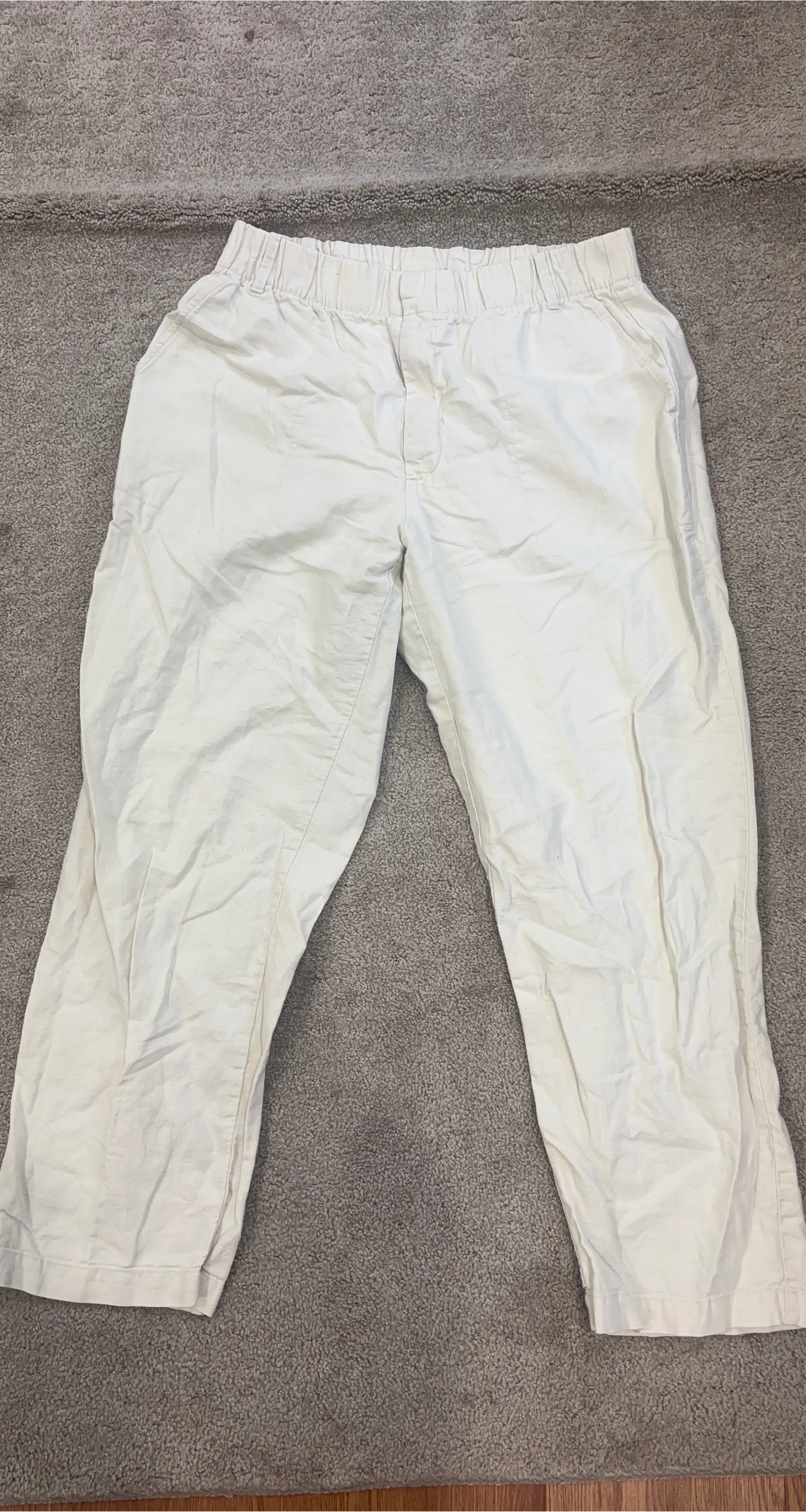 GAP Beige Linen Blend Pants - Size M image indicator(4)