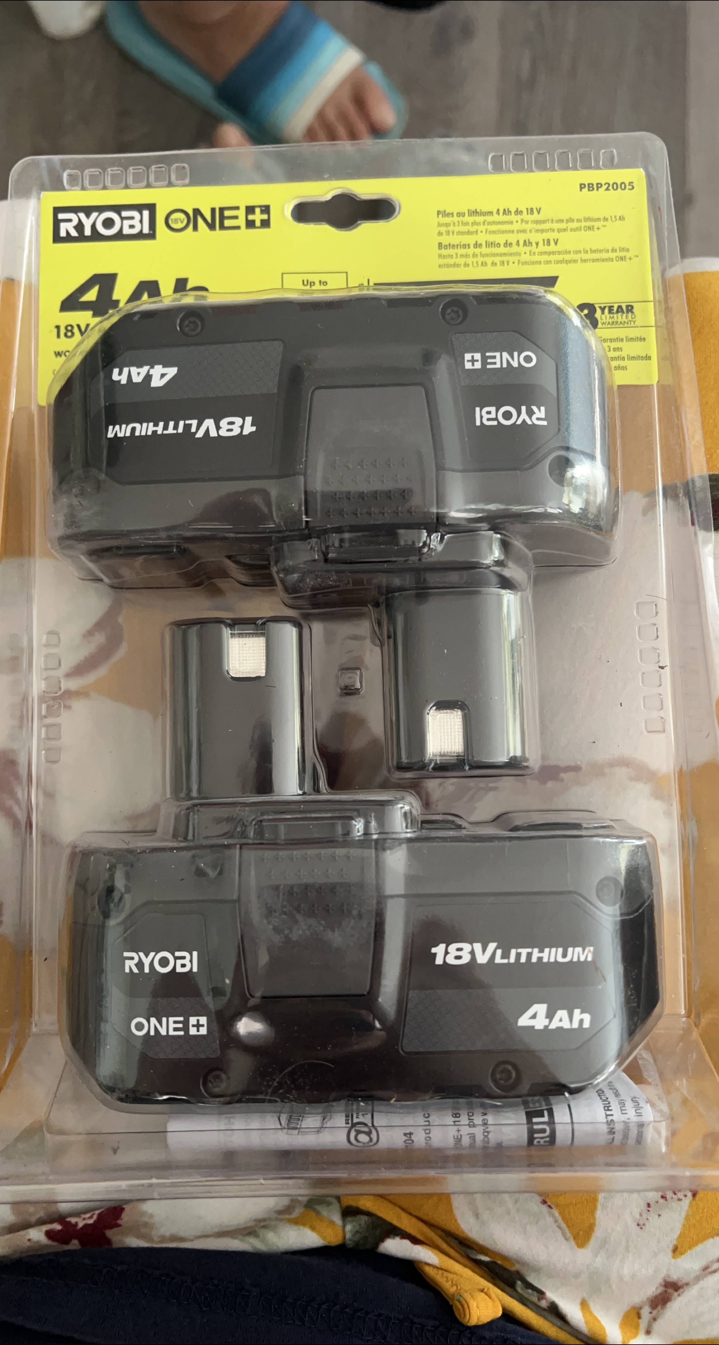 New Ryobi ONE+ 18V Lithium 4Ah Battery Pack