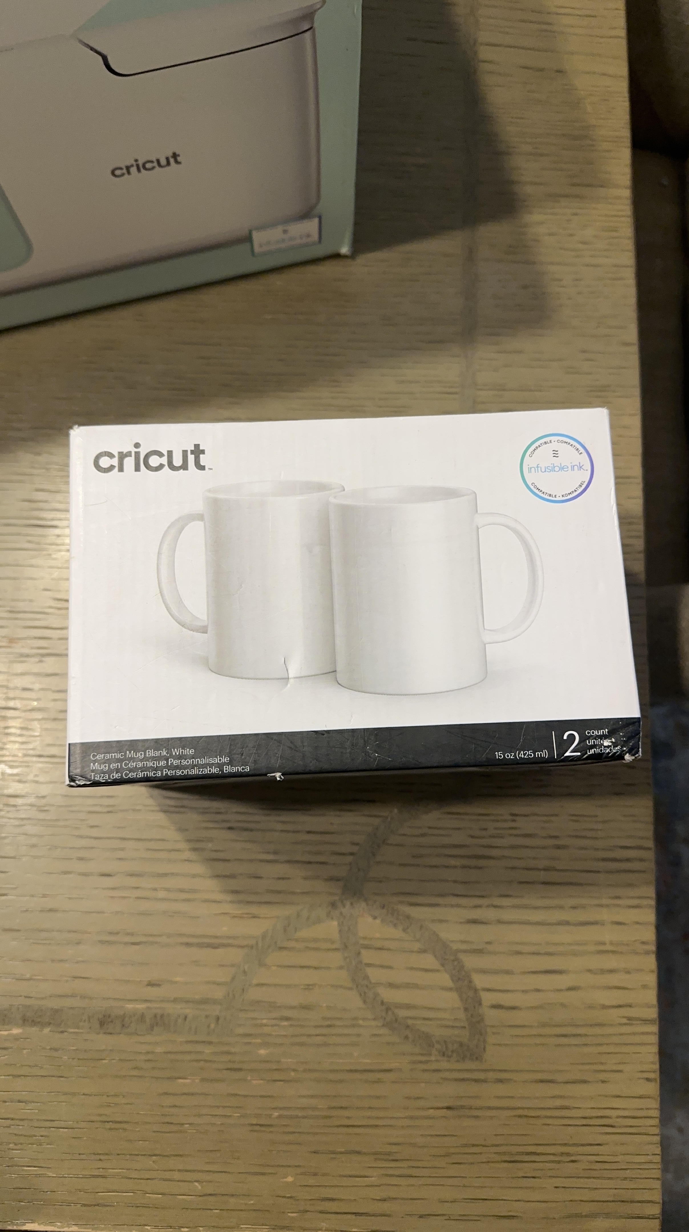 Cricut Ceramic Mug Blank, White - 2 pack