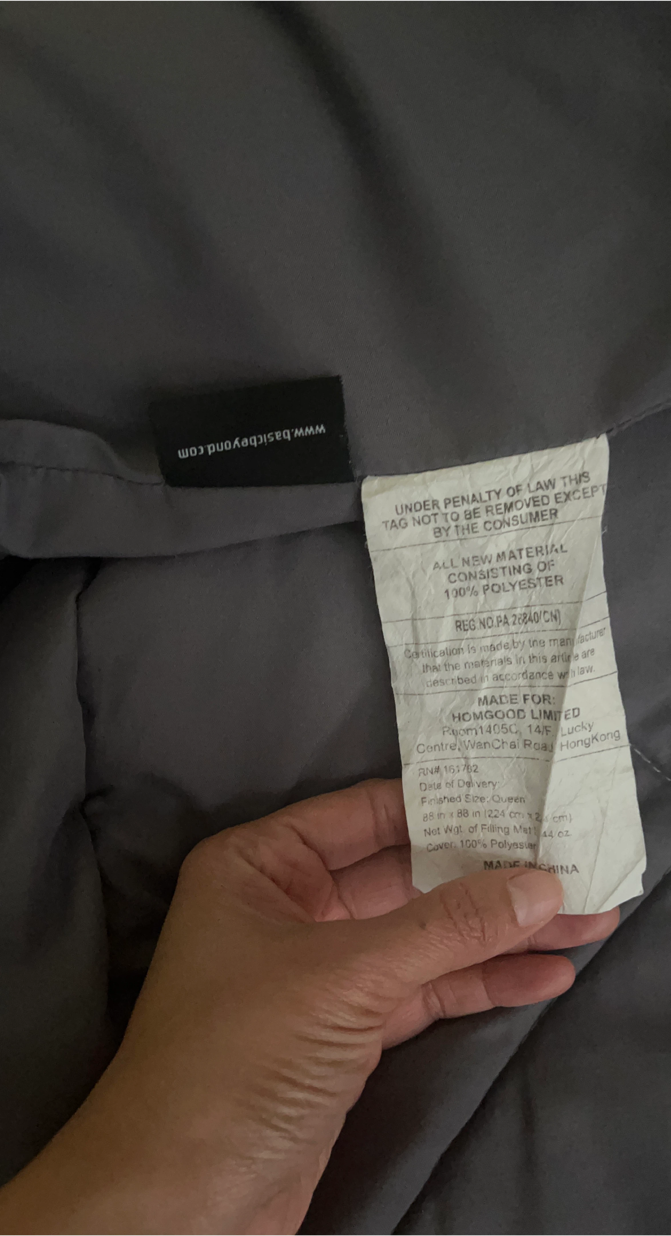 Basic Beyond Grey Comforter