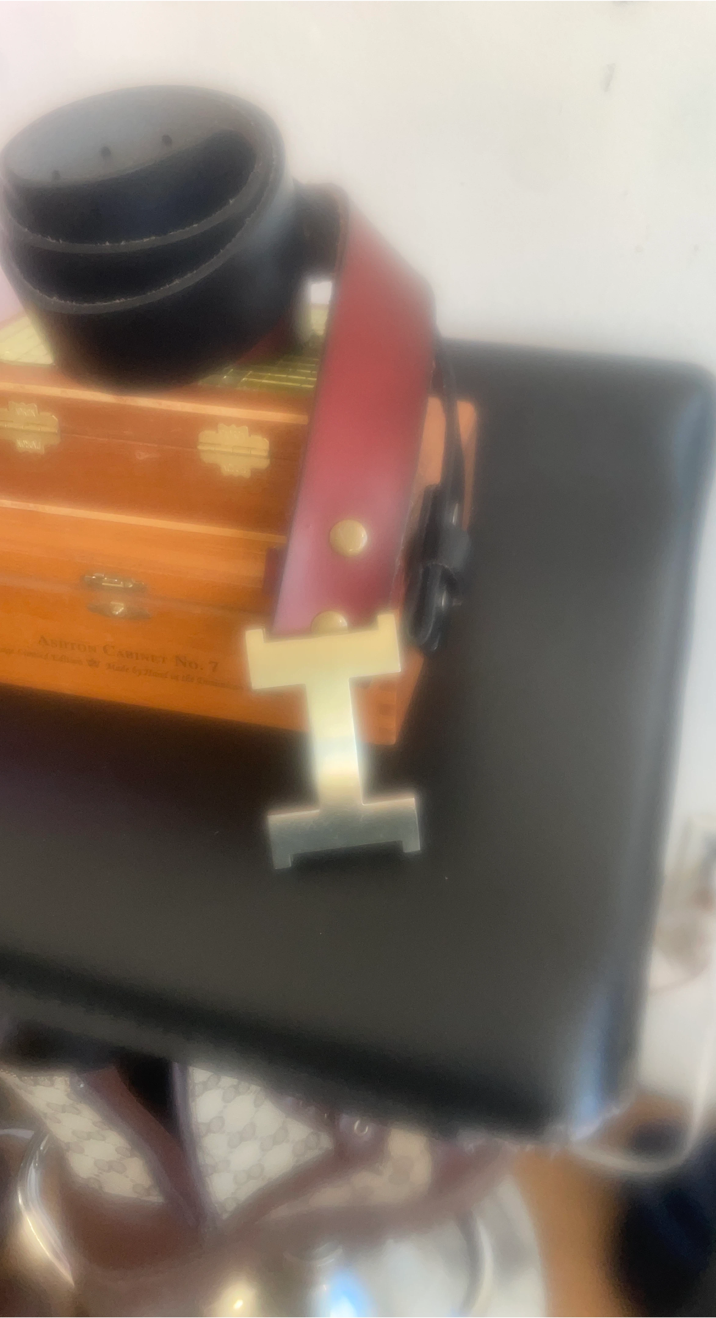 Hermès Belt Red and Gold