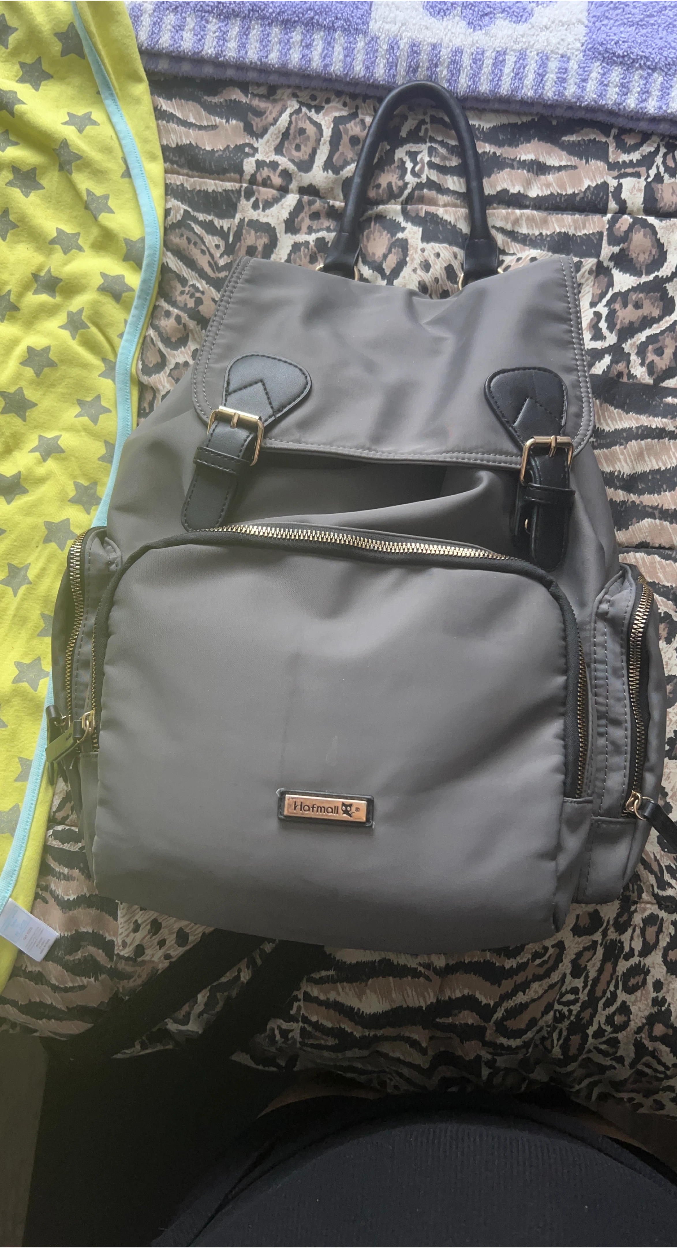 Hafmall Grey Backpack