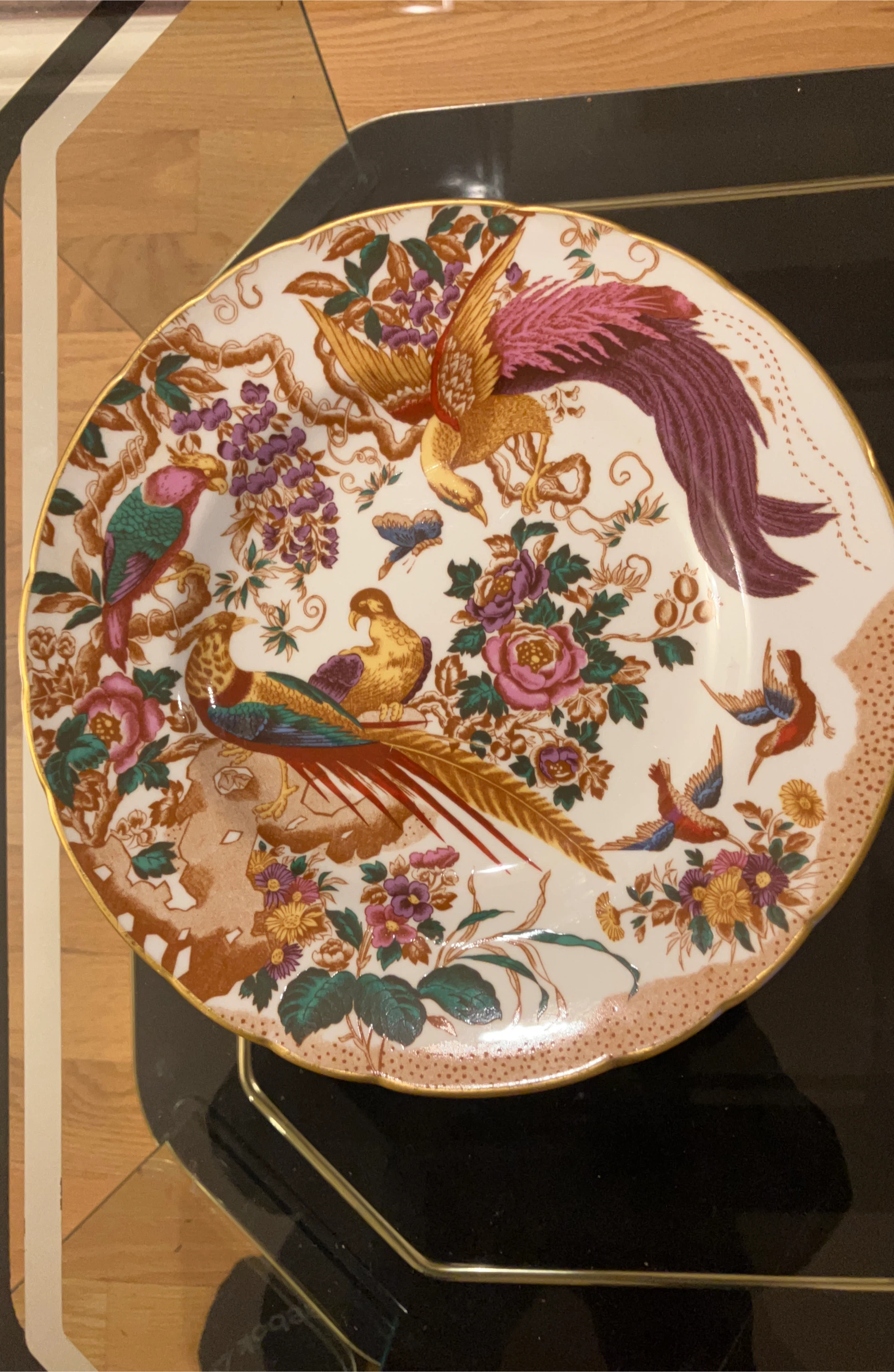 Vintage Decorative Plate with Bird Design image indicator(1)