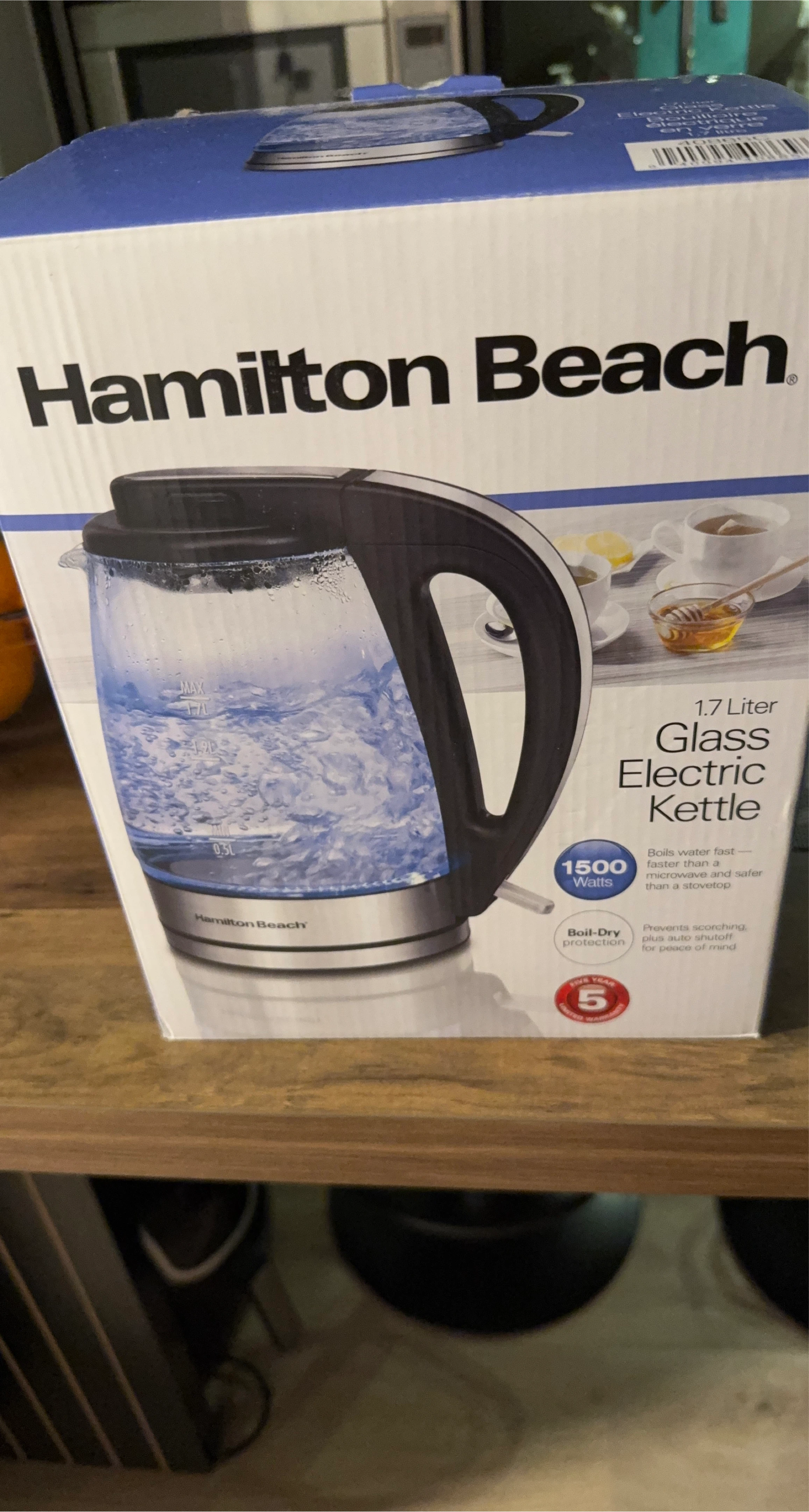 Hamilton Beach 1.7 Liter Glass Electric Kettle