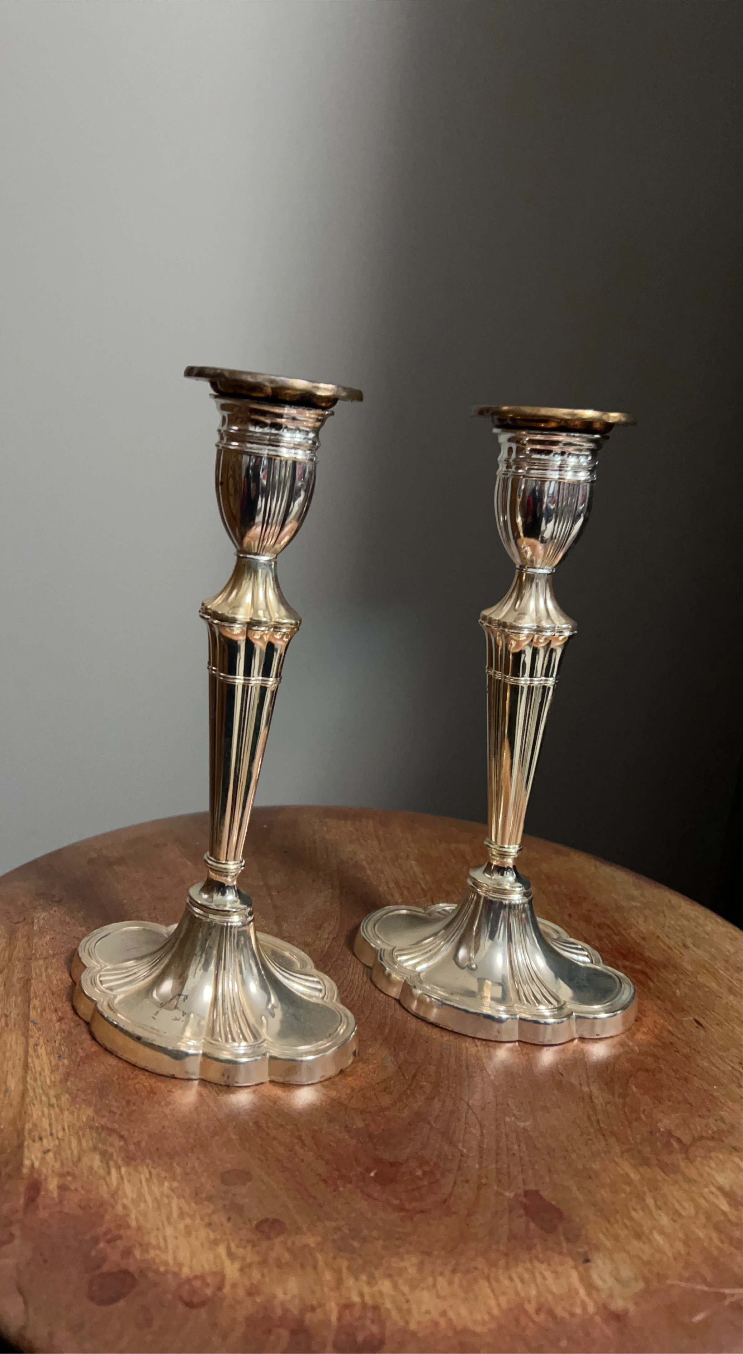 Silver Candlestick Holders - Set of 2