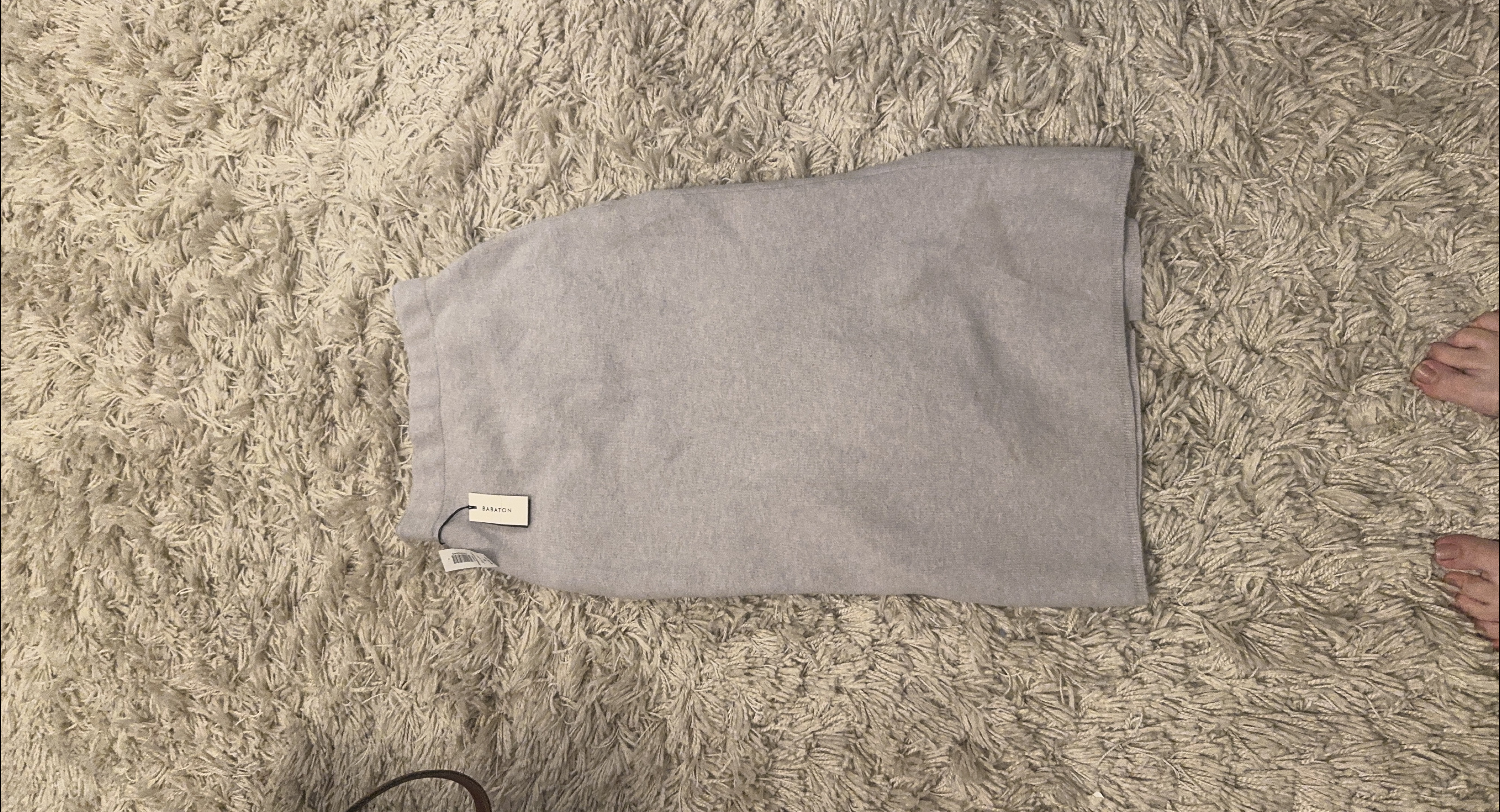 Babaton Grey Johan knit Skirt - Size Small