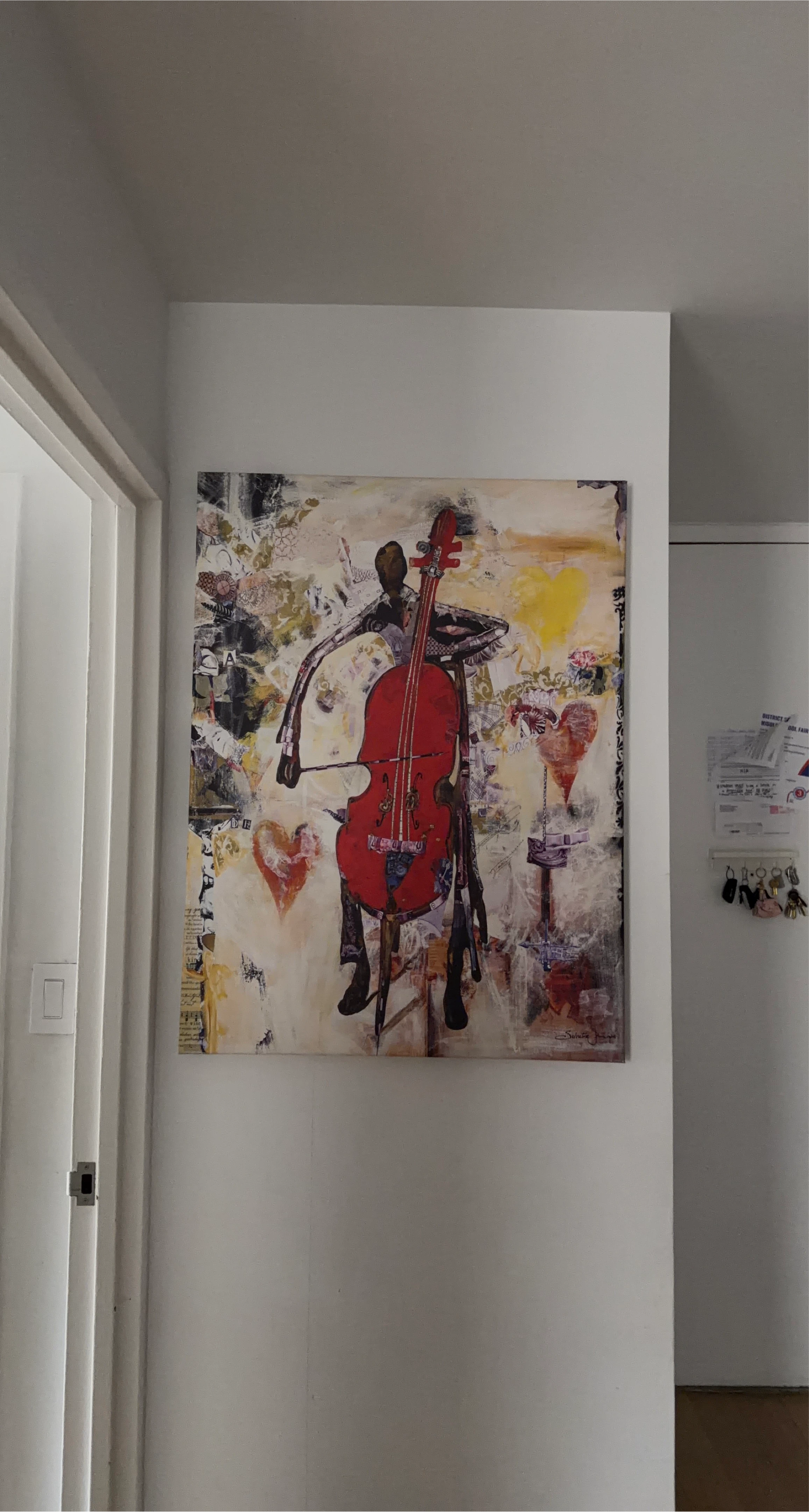 Abstract Cello Painting