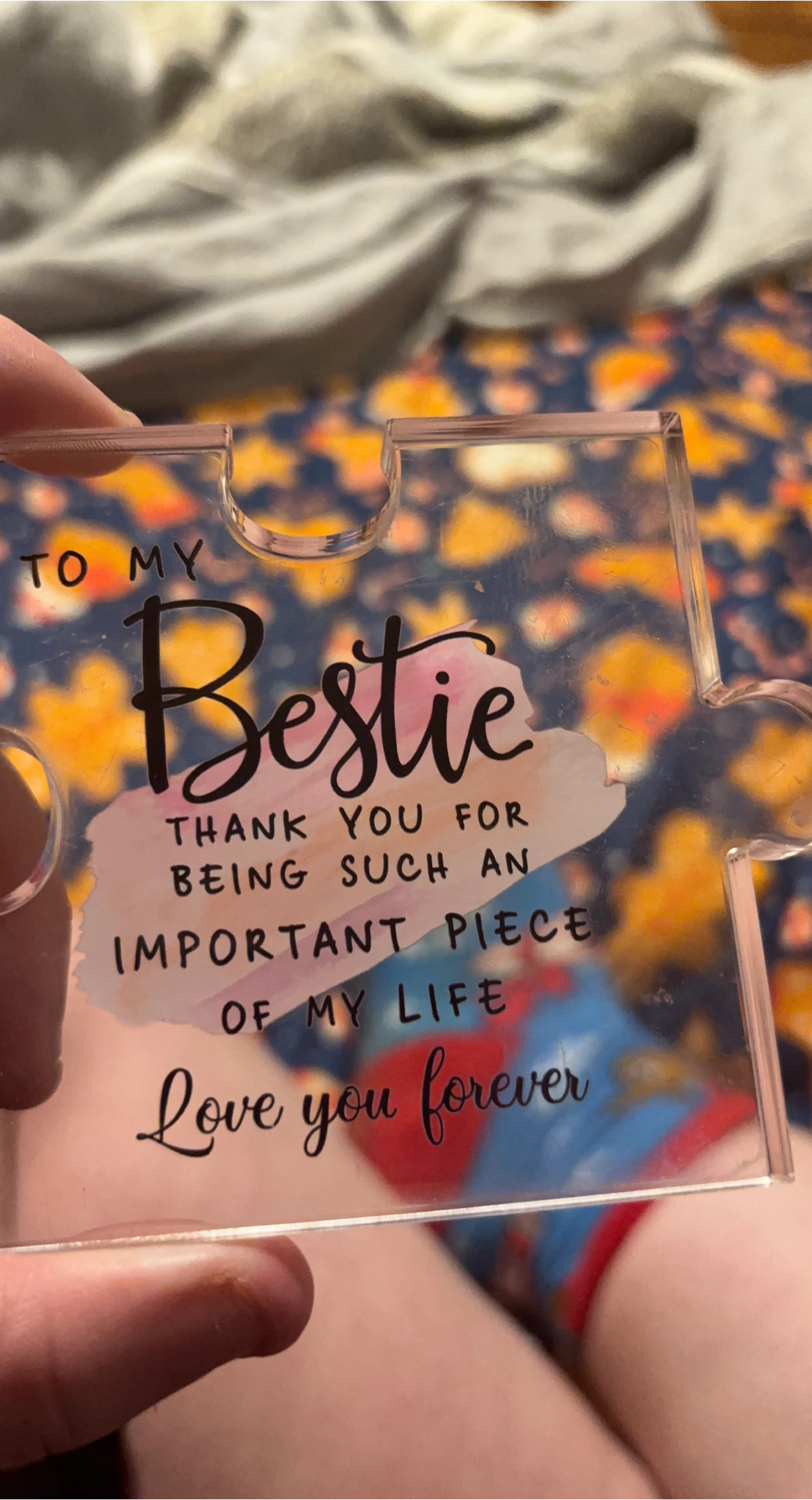 To My Bestie Acrylic Puzzle Piece
