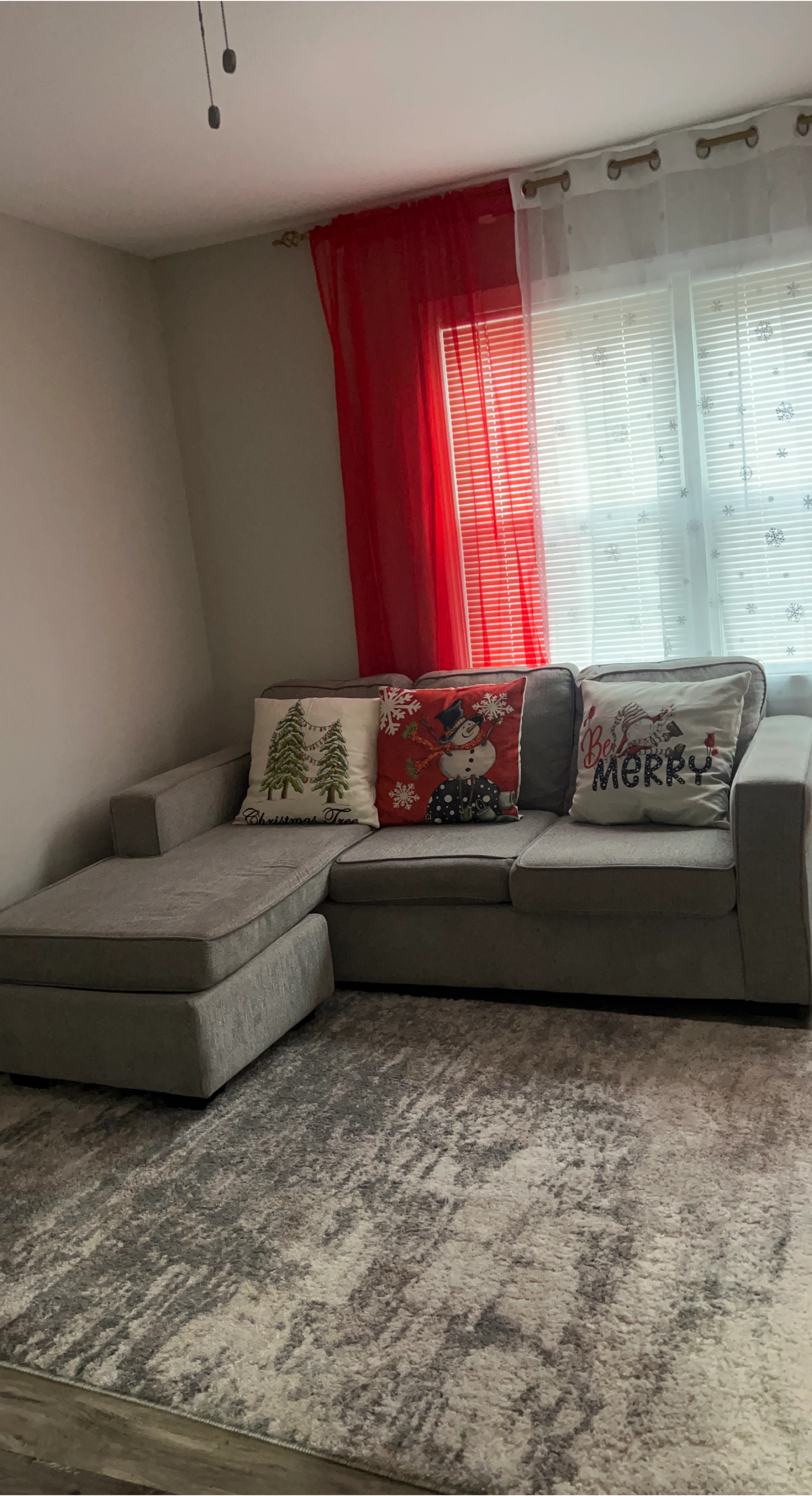 Gray Sectional Sofa with Chaise Lounge
