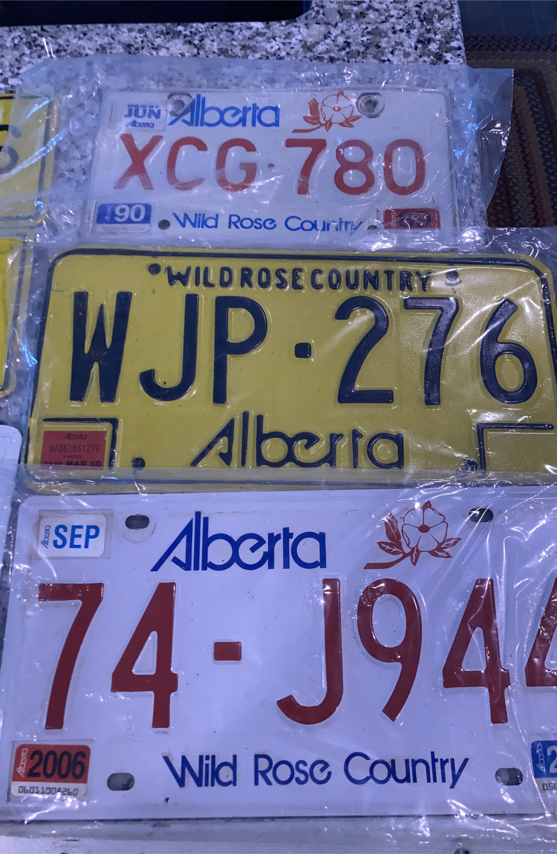 Vintage Alberta License Plates