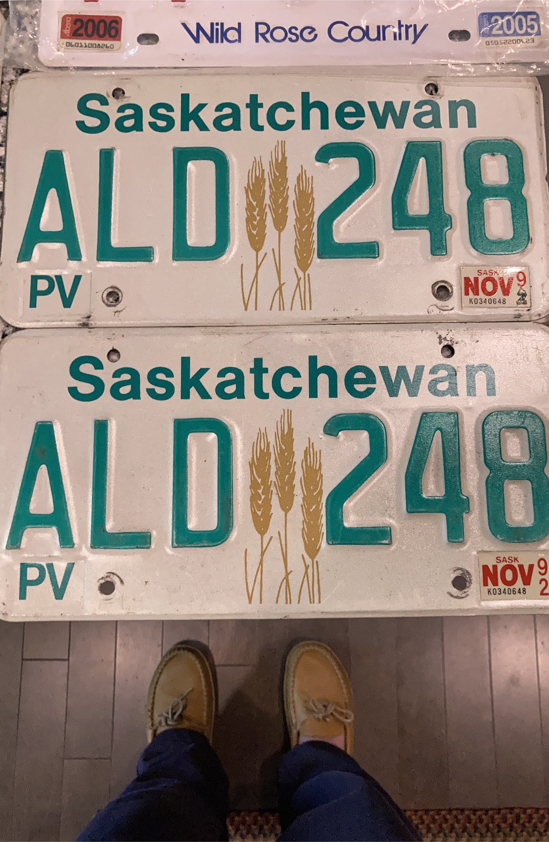 Saskatchewan License Plates - 2005 & 2006