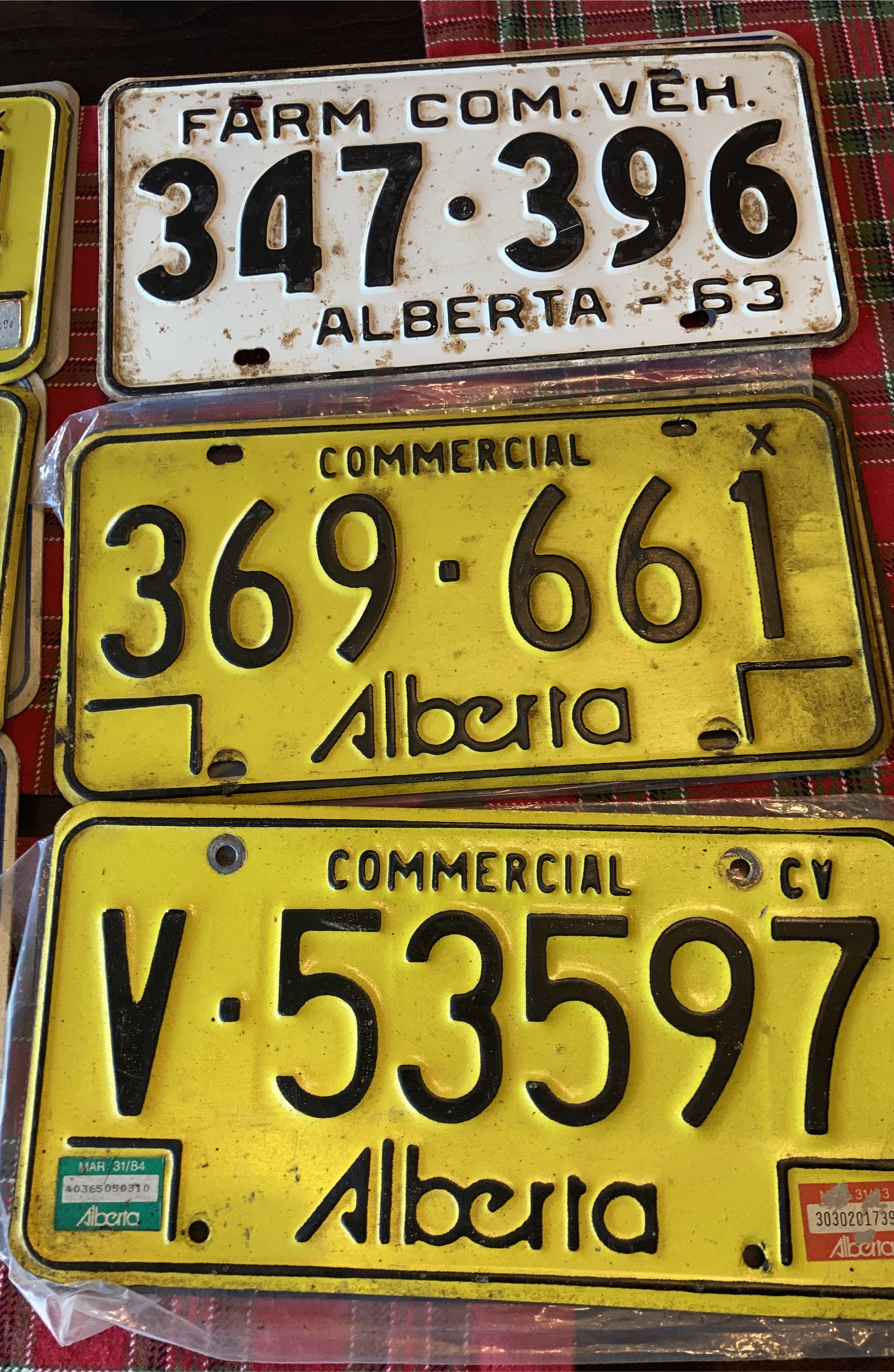 Vintage Alberta License Plates