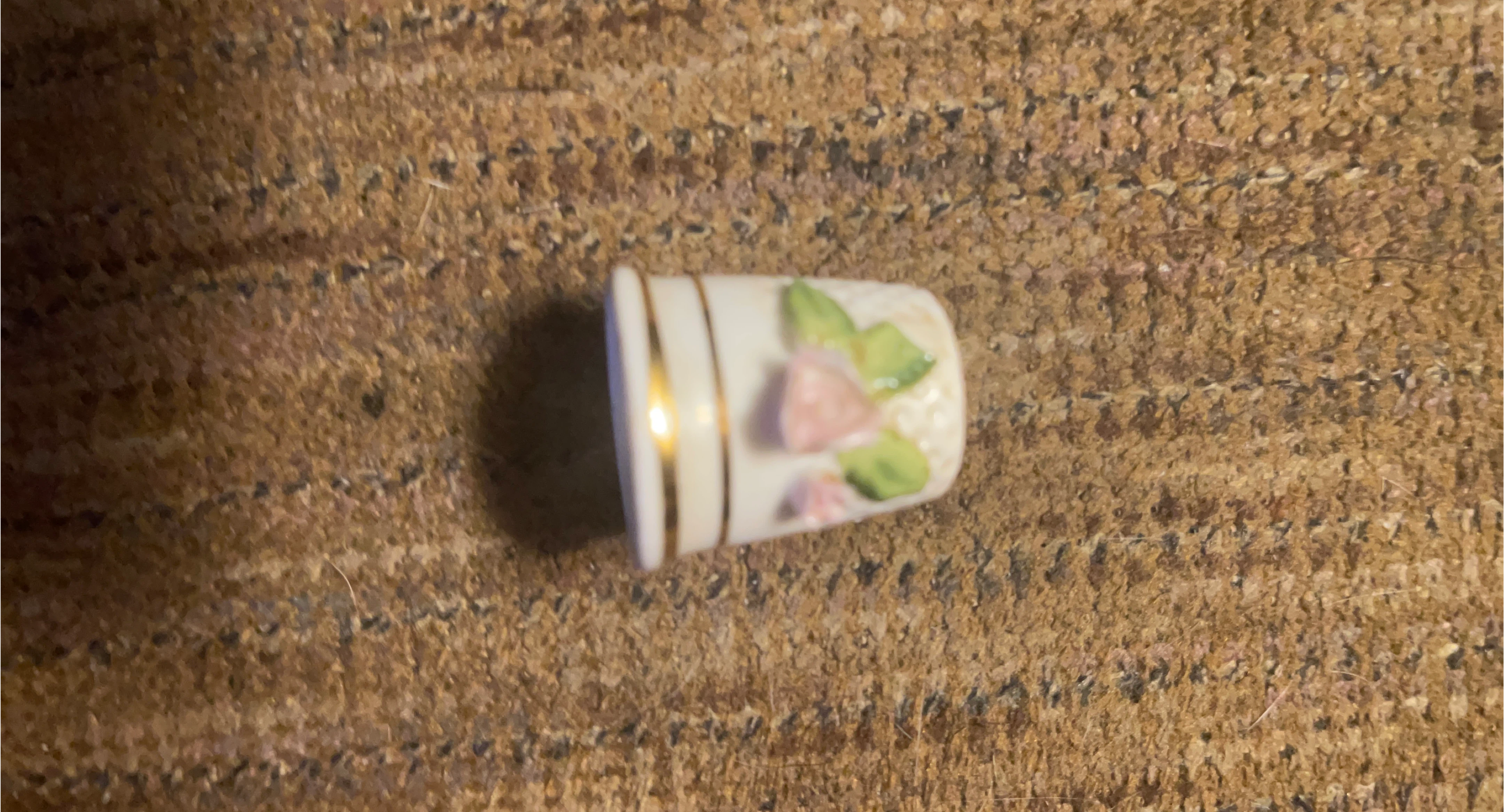 Floral Thimble Sewing Collectible