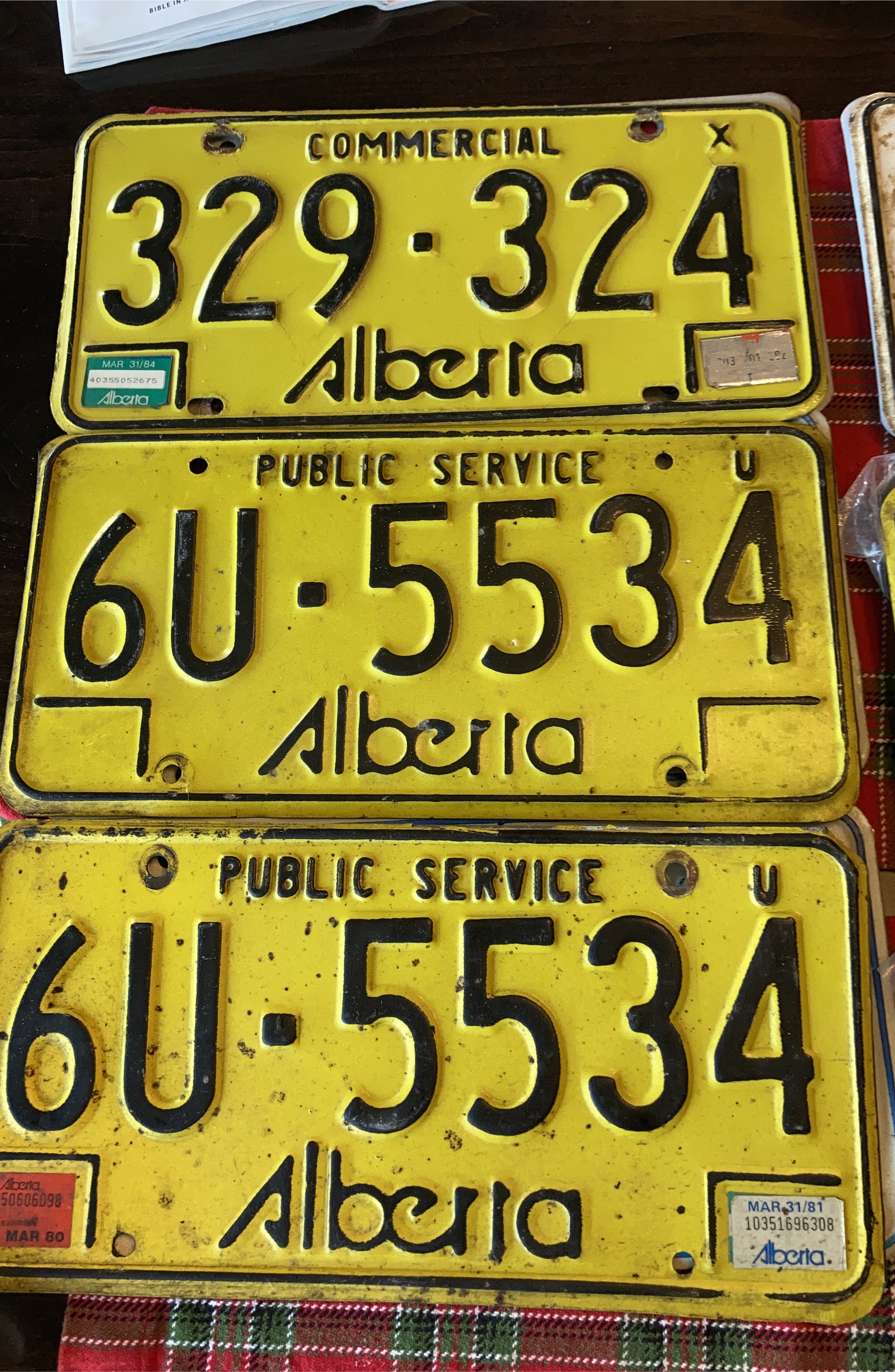 Vintage Alberta License Plates