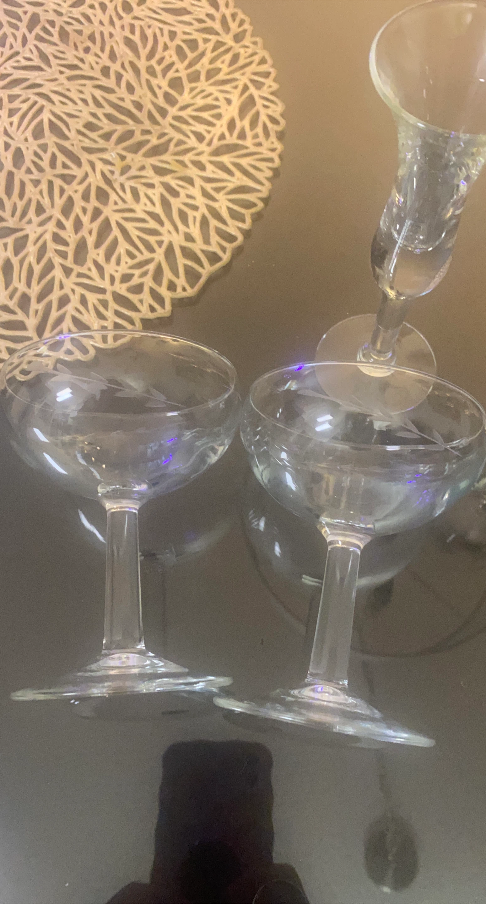 #Cleanout - Vintage Cocktail/Champagne Coupe Glasses
