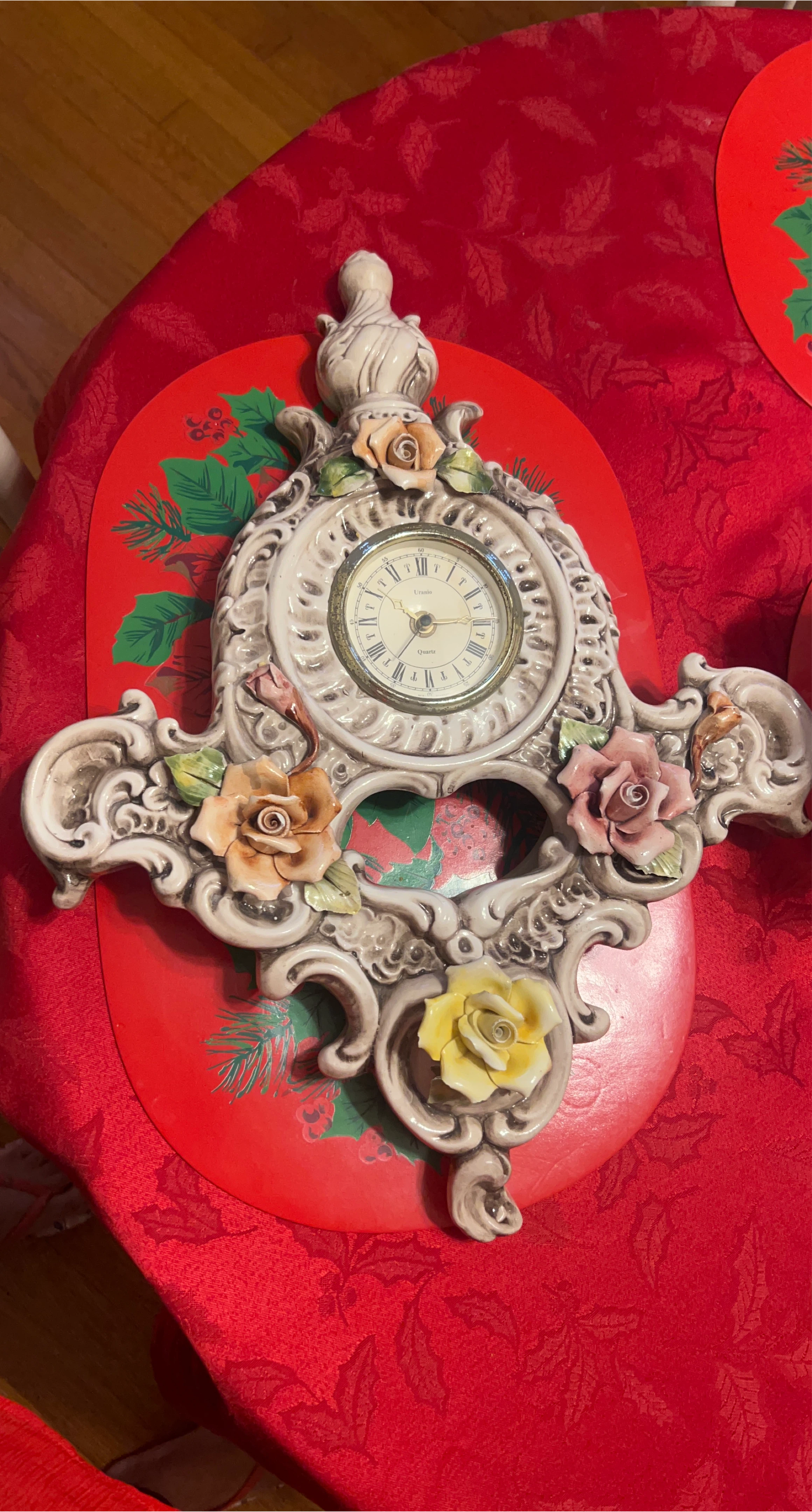 Uranio Quartz Floral Wall Clock