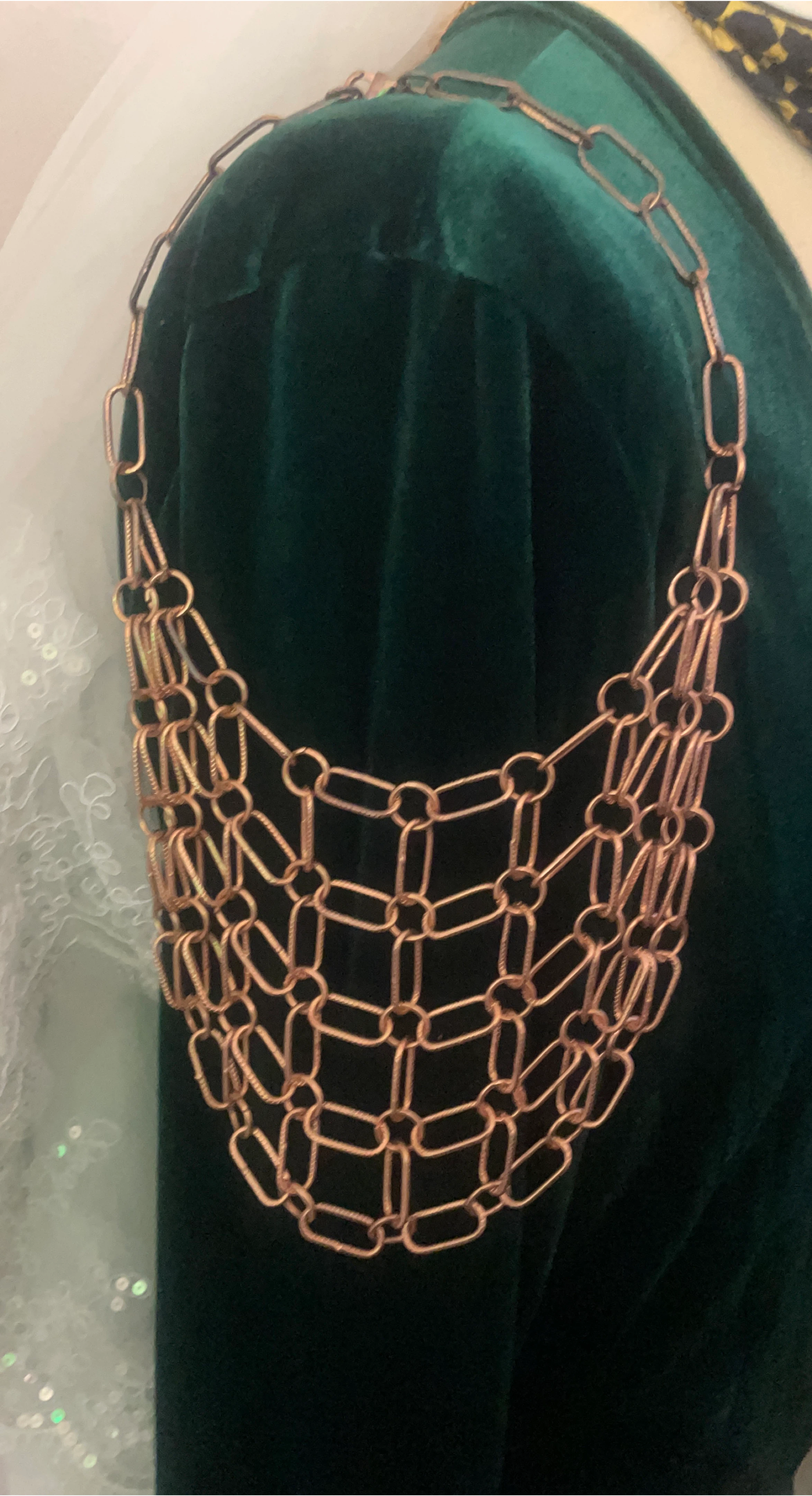 Copper Chainmail Necklace