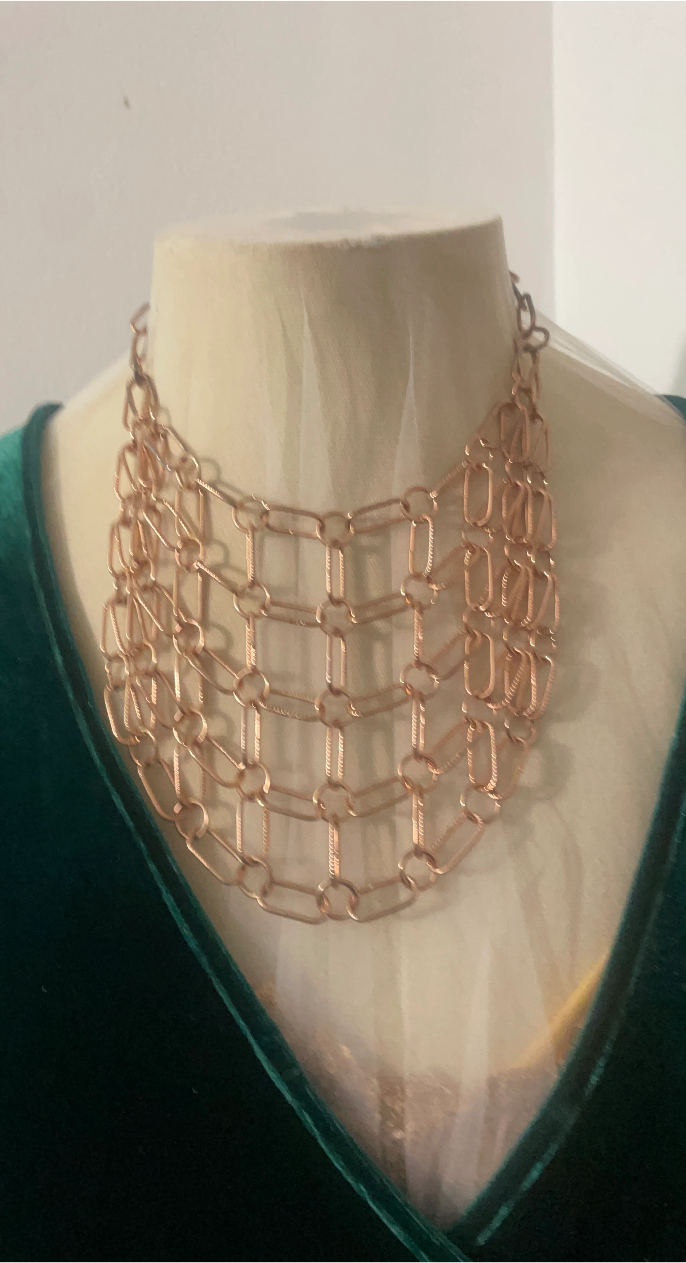 Rose Gold Chainmail Necklace